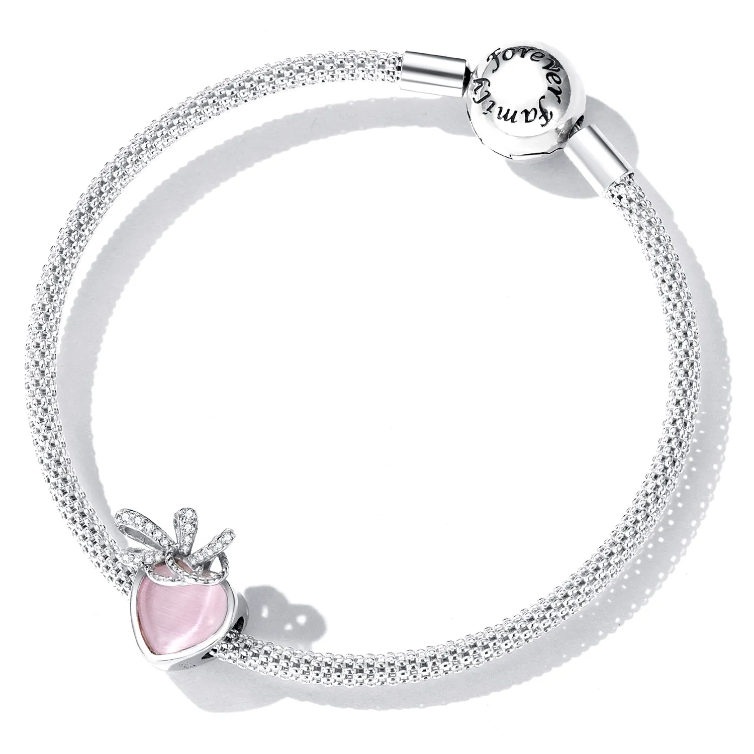 Pandora Style Pink Heart Charm - SCC2261