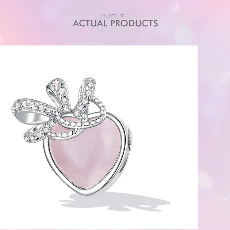 Pandora Style Pink Heart Charm - SCC2261