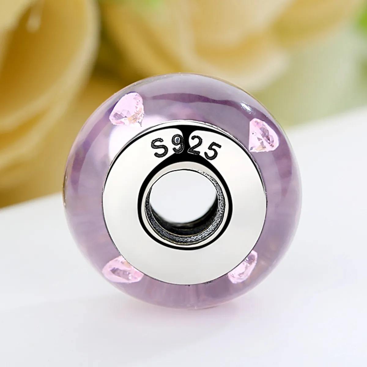 Pandora Style Pink Murano Glass Charm - SCZ003