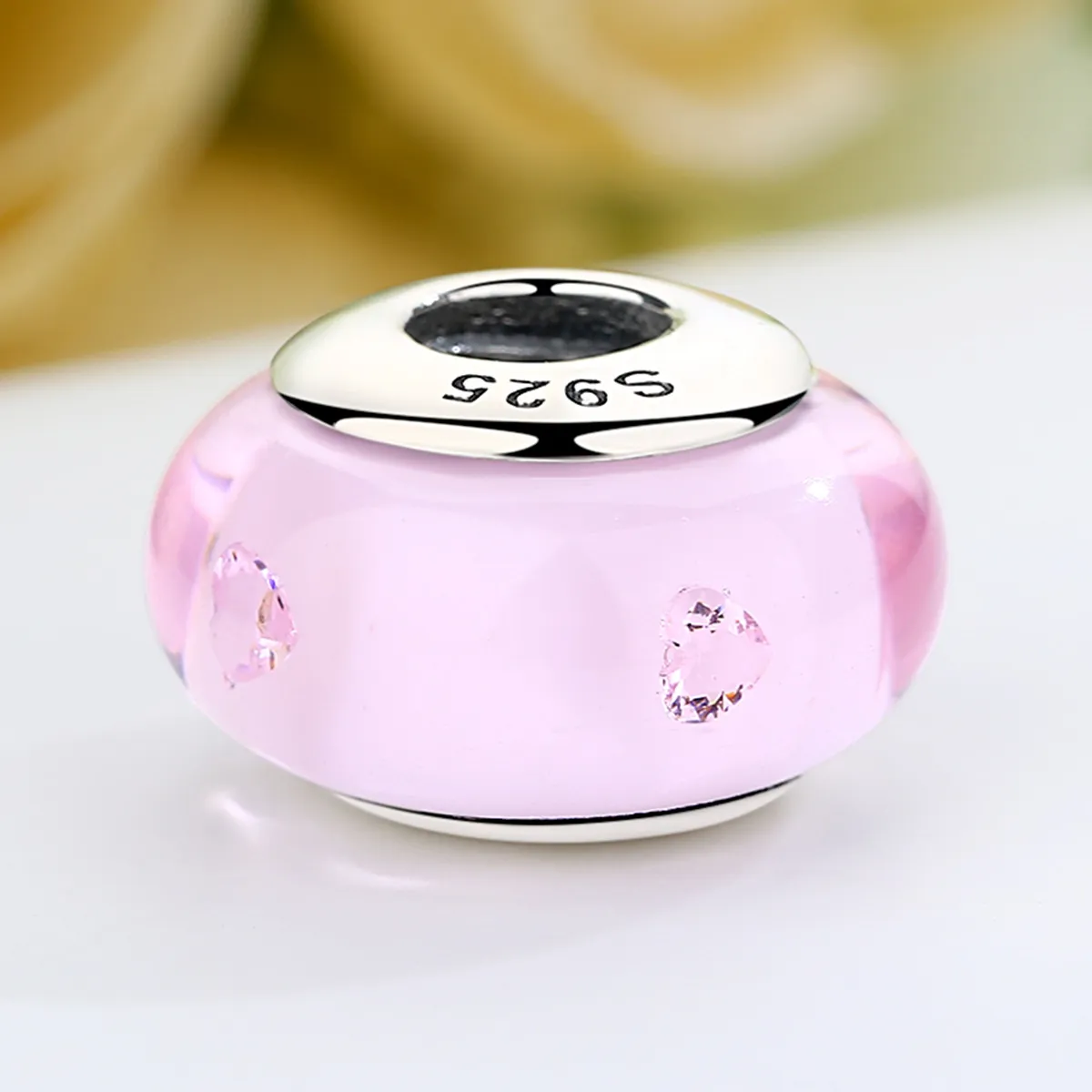 Pandora Style Pink Murano Glass Charm - SCZ003