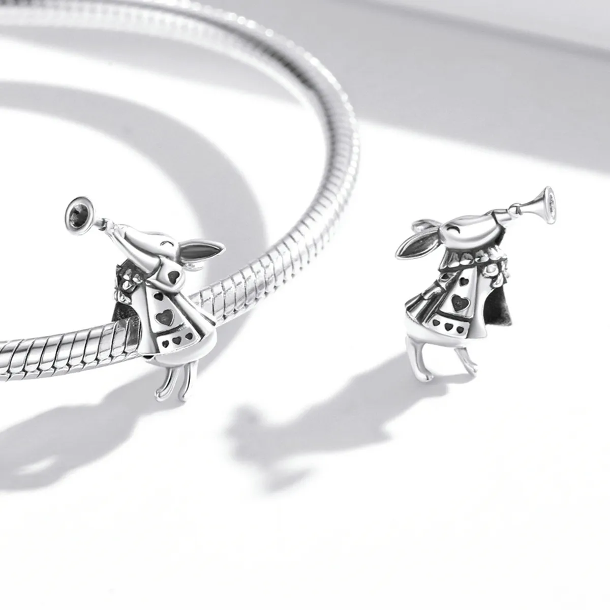 Pandora Style Playful Rabbit Charm - SCC2045