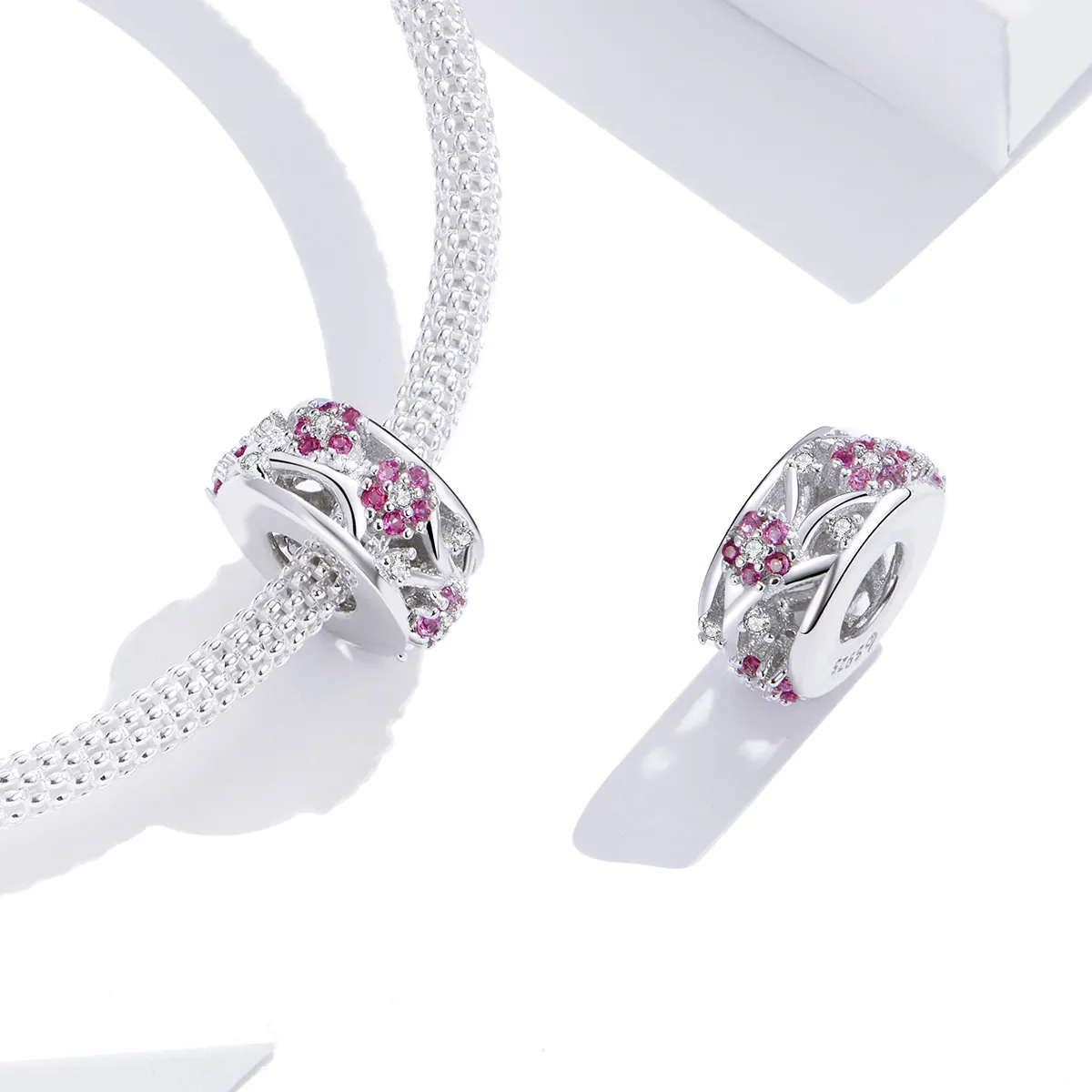 Pandora Style Plum Blossom Beads Charm - BSC255