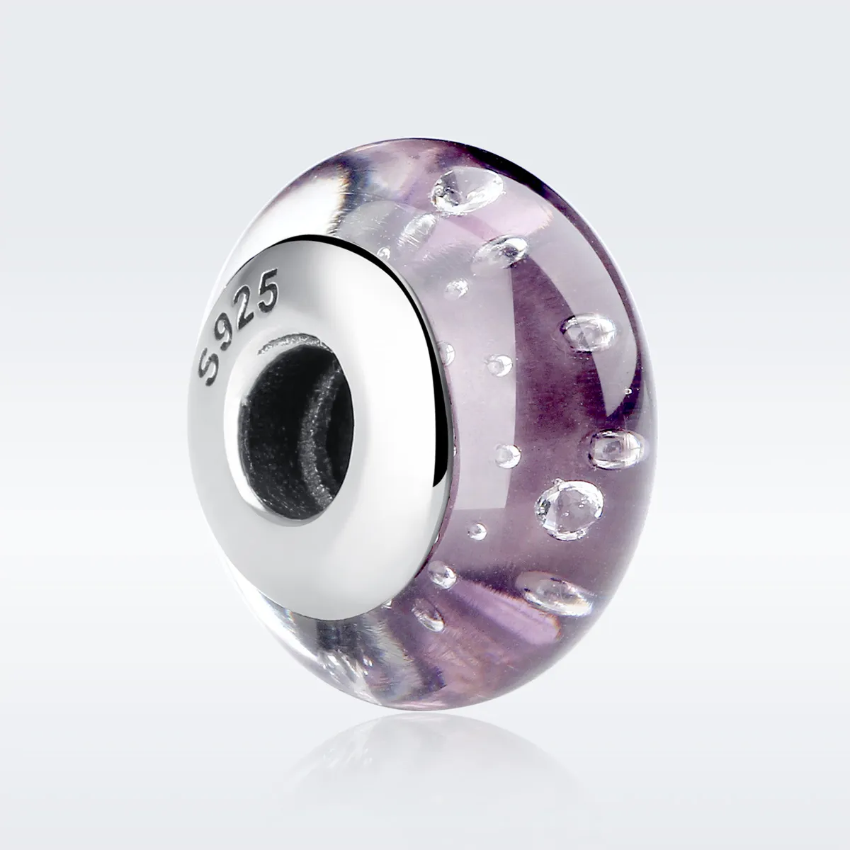 Pandora Style Purple Murano Glass Charm - SCZ001