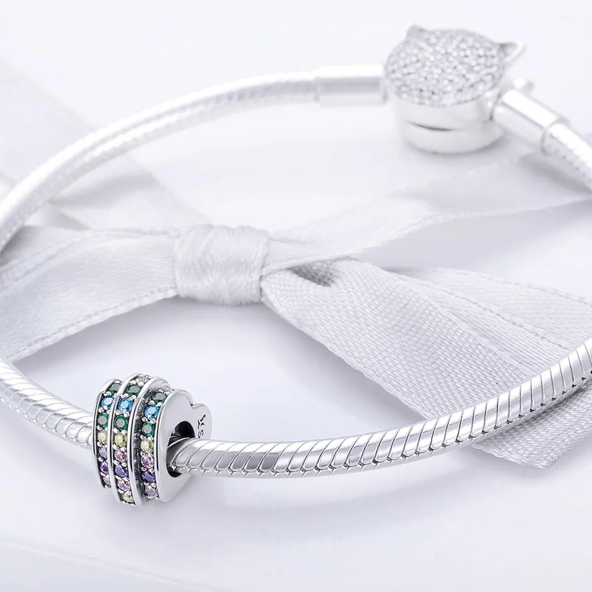 Pandora Style Rainbow Heart Charm - SCC725