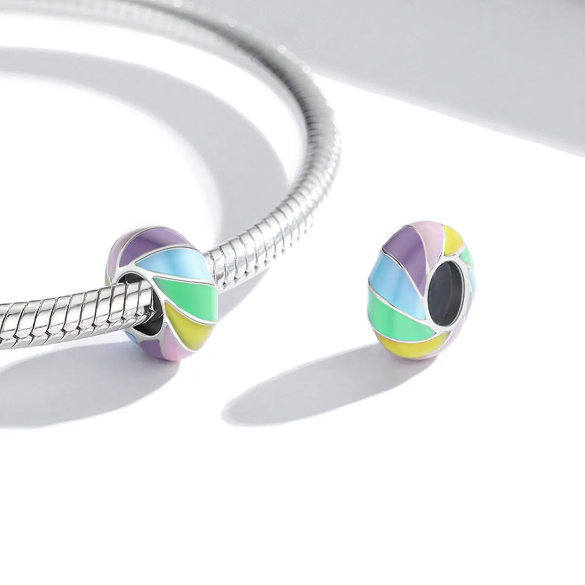 Pandora Style Rainbow Spacer Charm - SCC1980