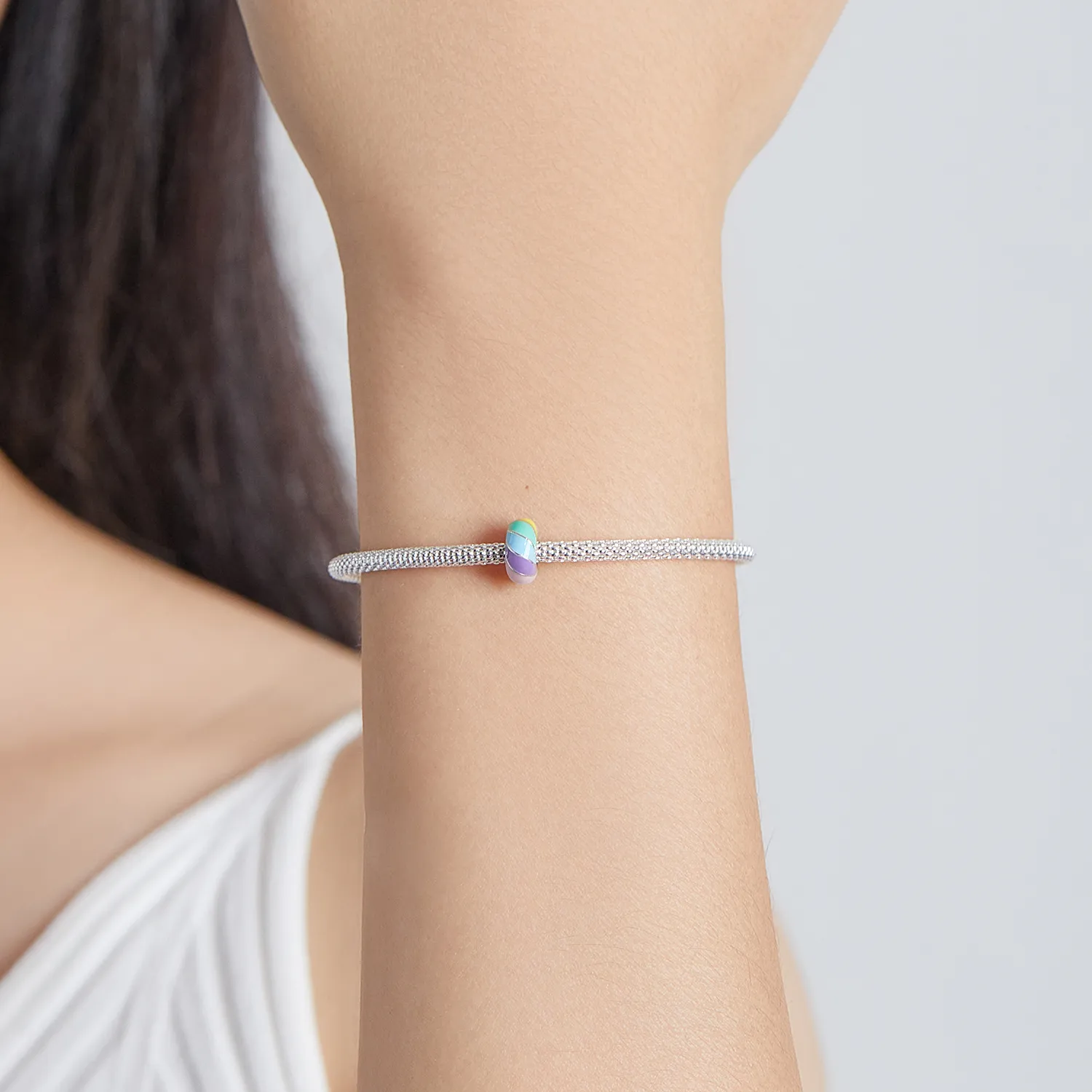 Pandora Style Rainbow Spacer Charm - SCC1980