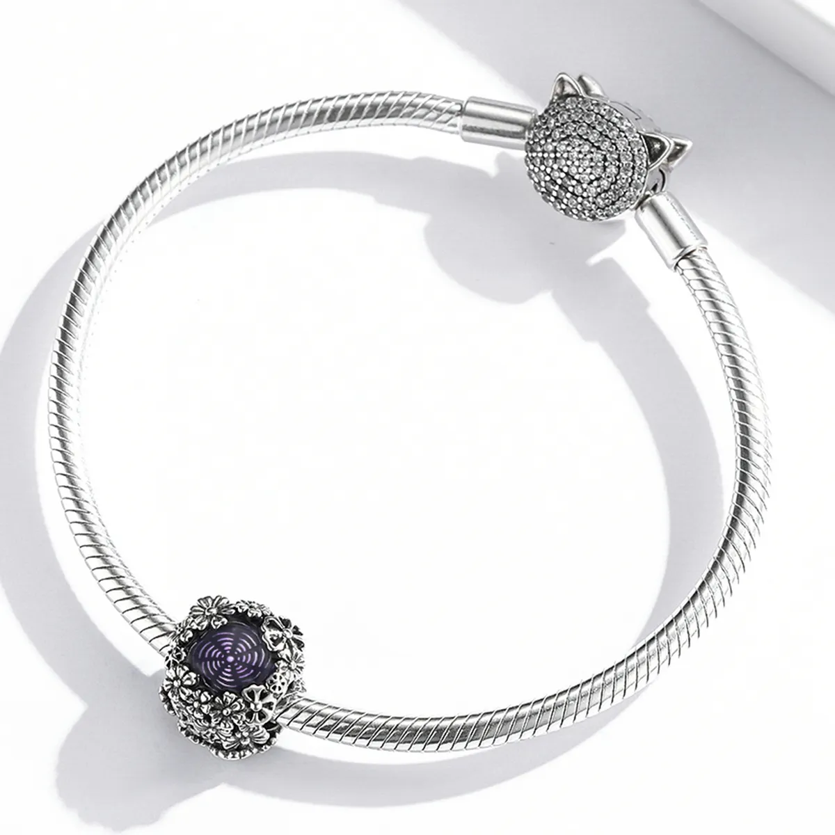Pandora Style Retro Flowers Charm - SCC2096