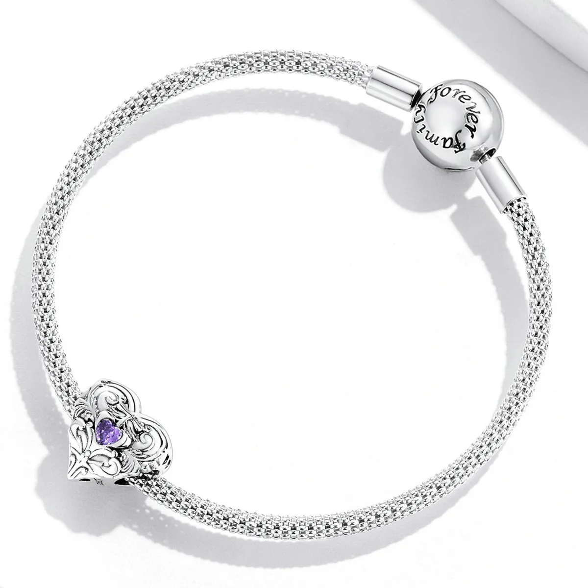 Pandora Style Retro Heart Charm - SCC2158