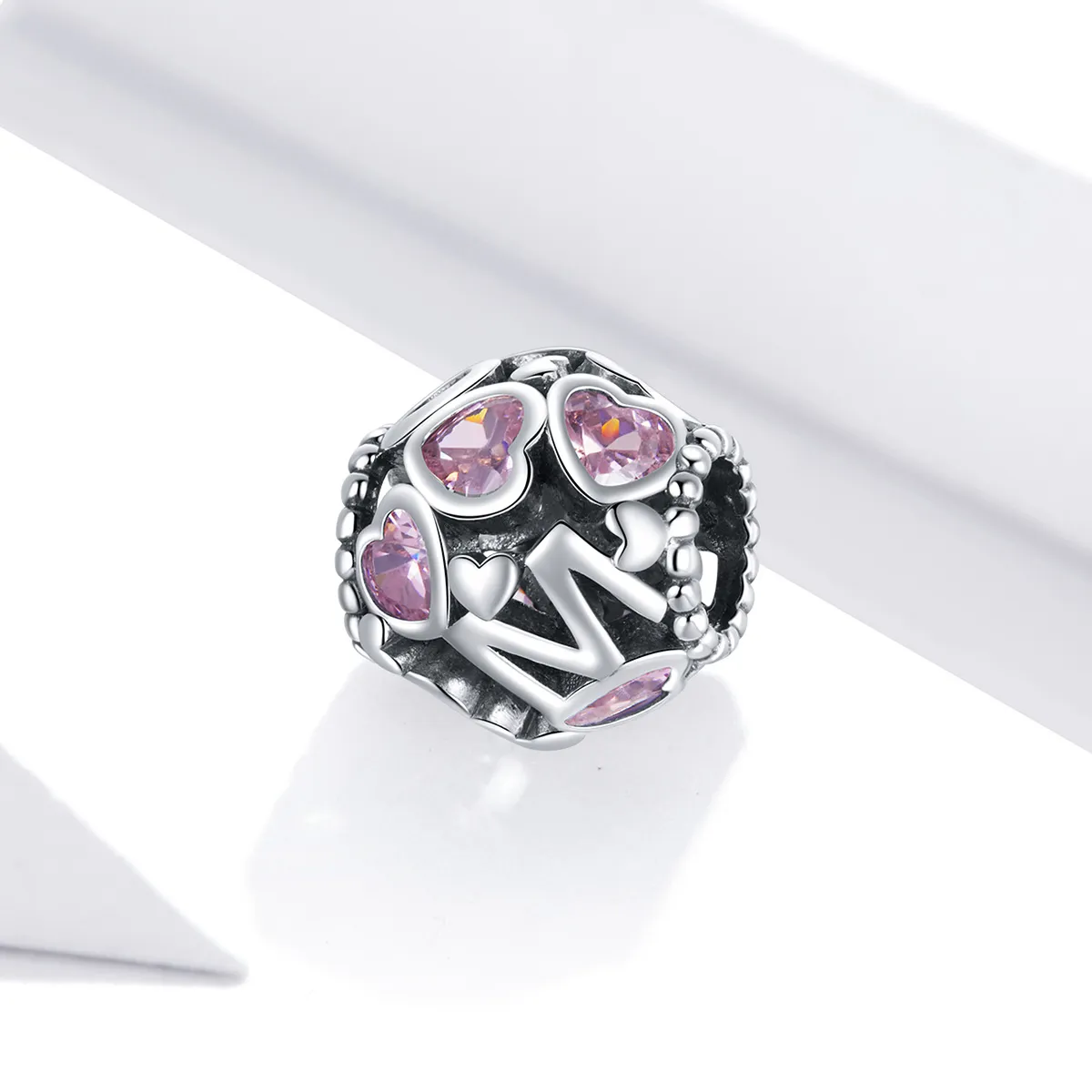 Pandora Style Spherical Heart Charm - BSC421