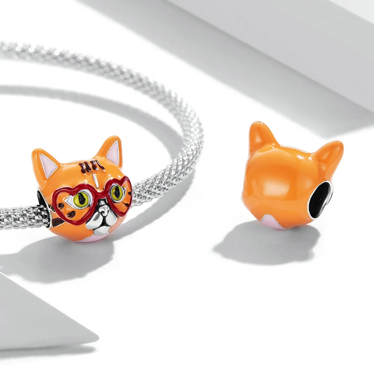 Pandora Style Sweetheart Big Orange Cat Charm - SCC2092