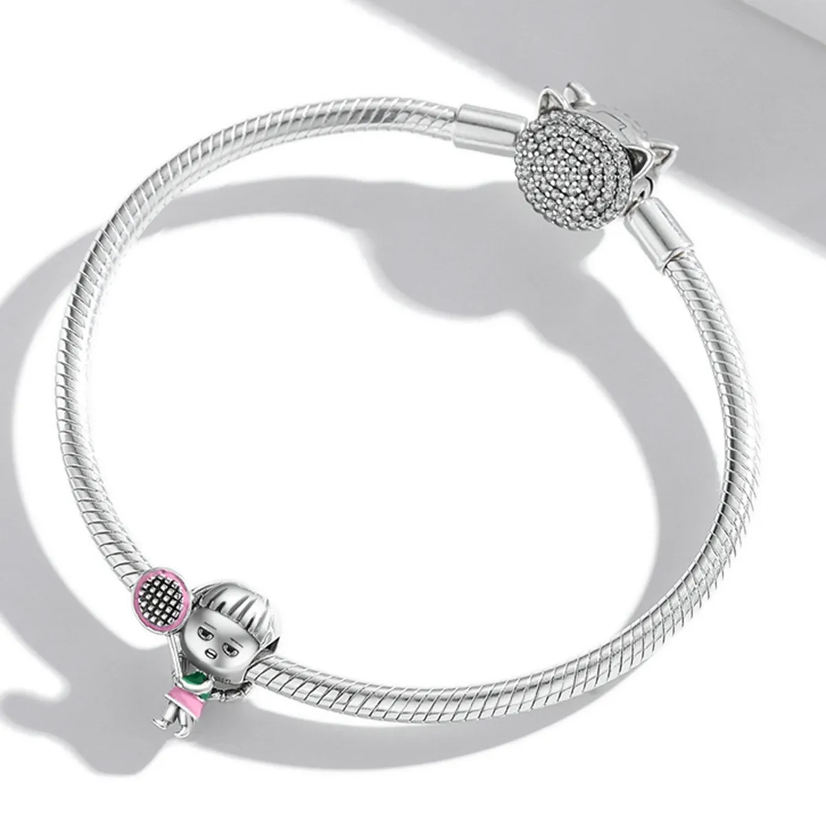 Pandora Style Tennis Girl Charm - SCC2051