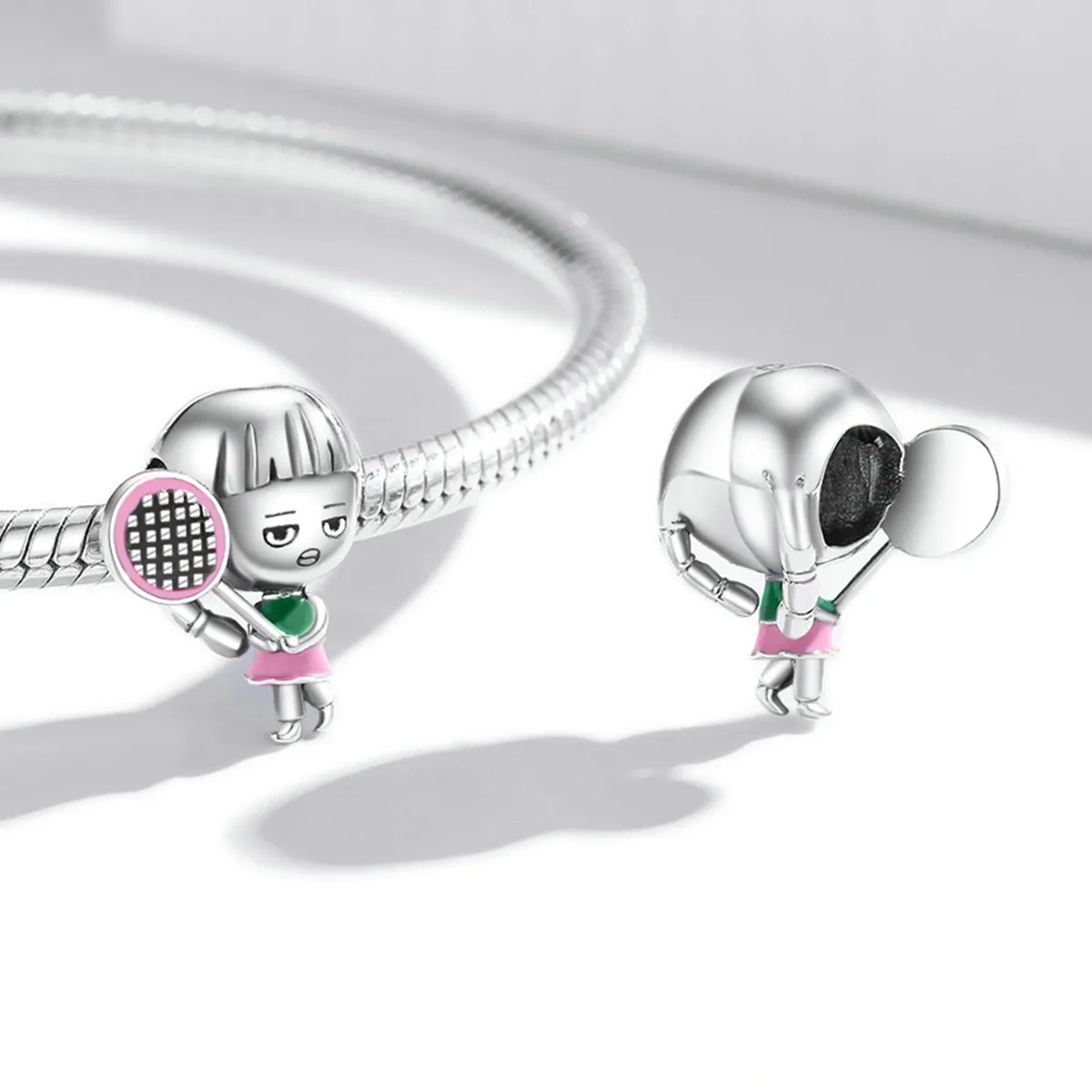 Pandora Style Tennis Girl Charm - SCC2051