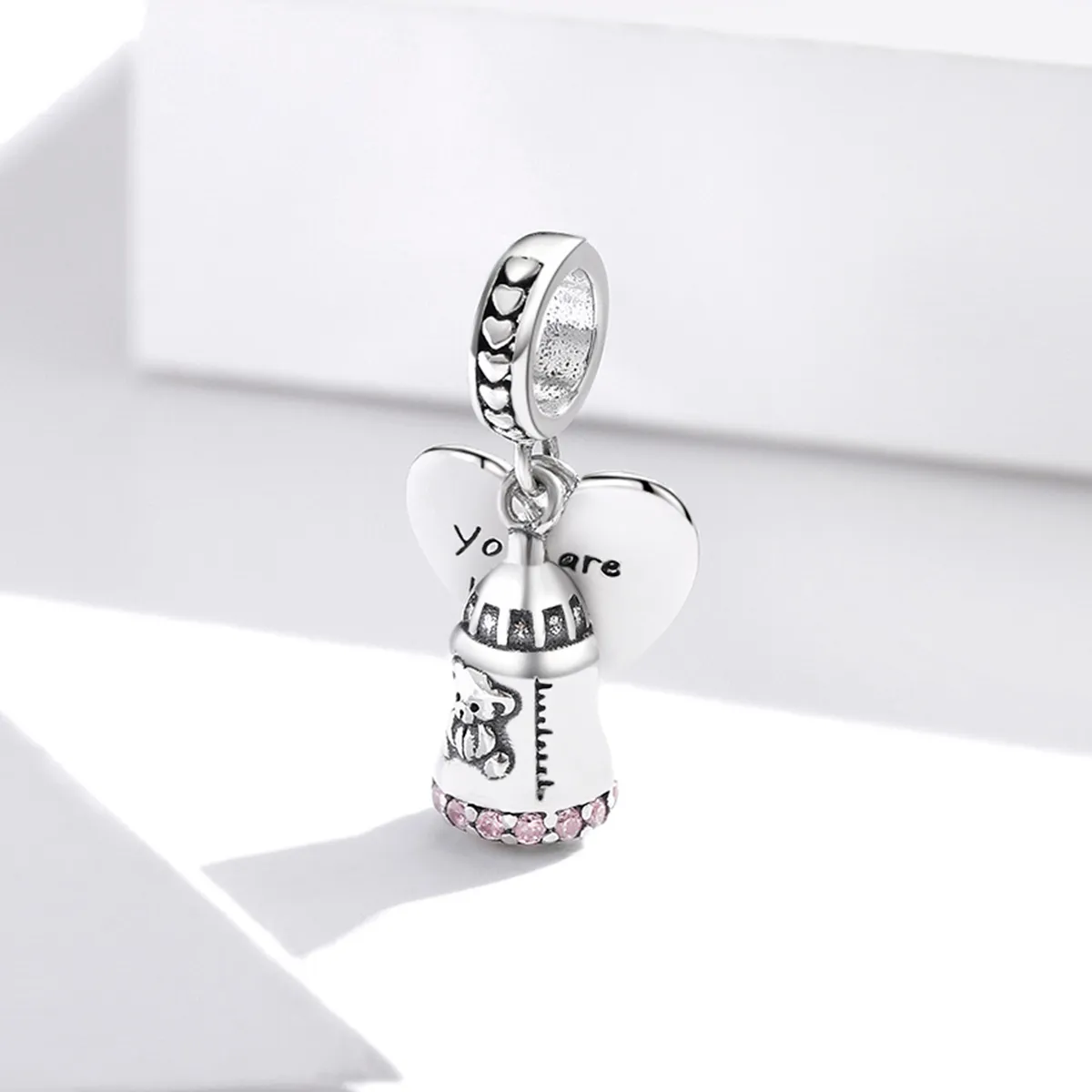 Pandora Style Baby Bear Bottle Dangle - BSC491