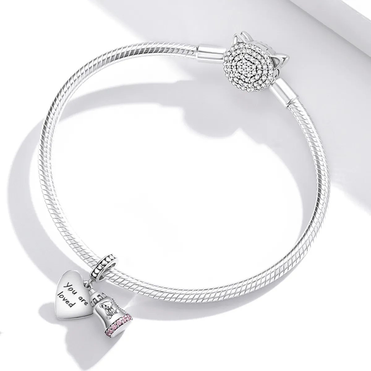 Pandora Style Baby Bear Bottle Dangle - BSC491