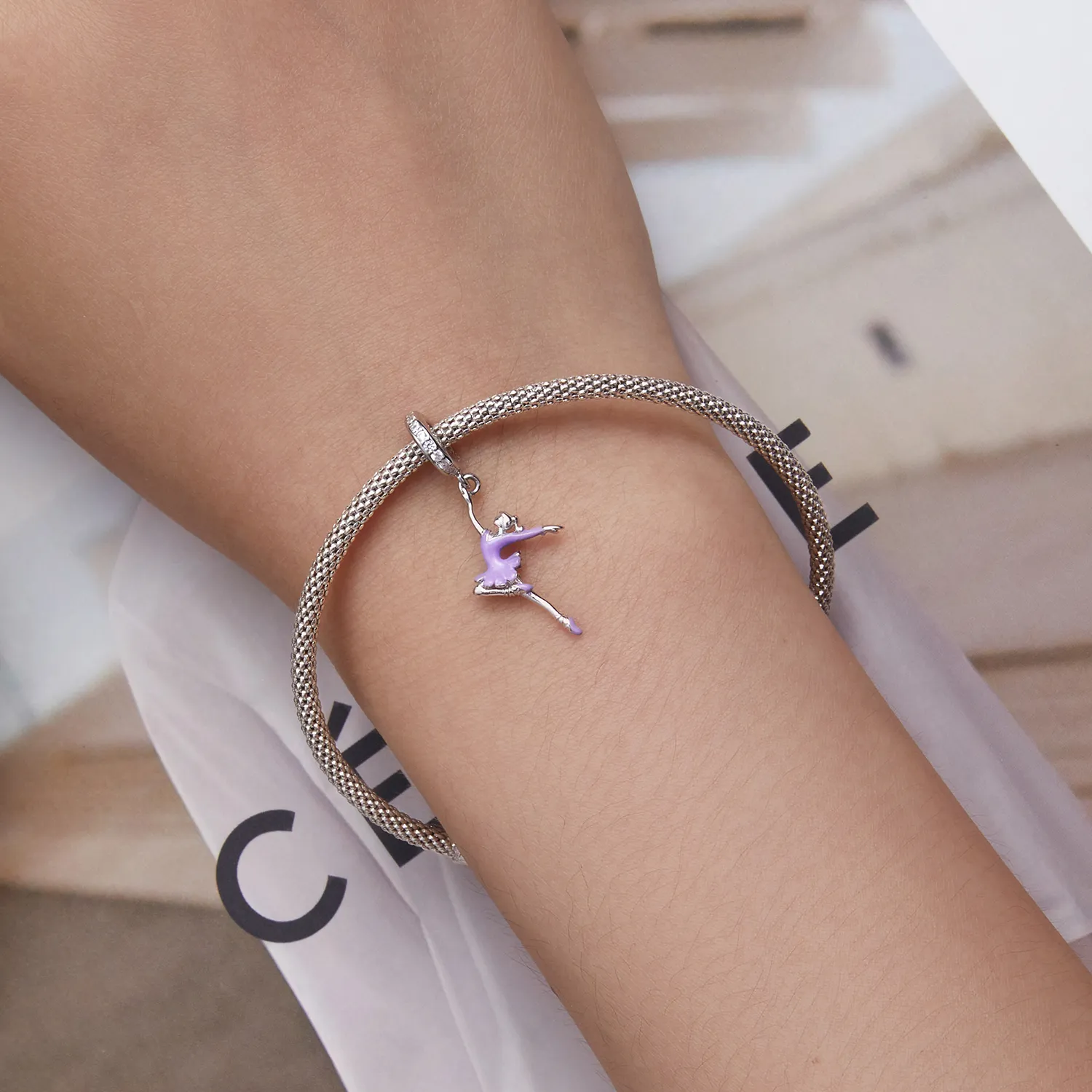 Pandora Style Ballerina Girl Dangle - SCC2394