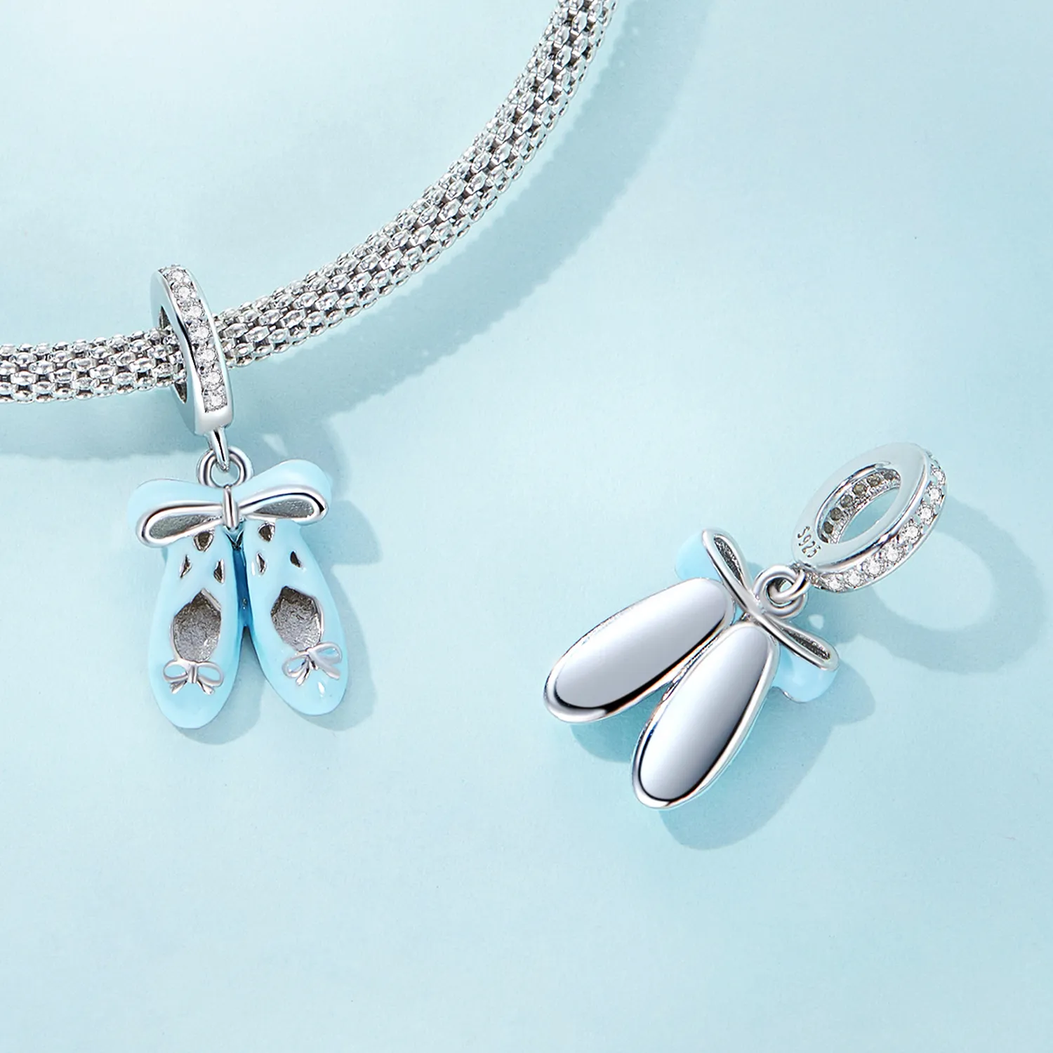 Pandora Style Ballet Shoes Dangle - SCC2395