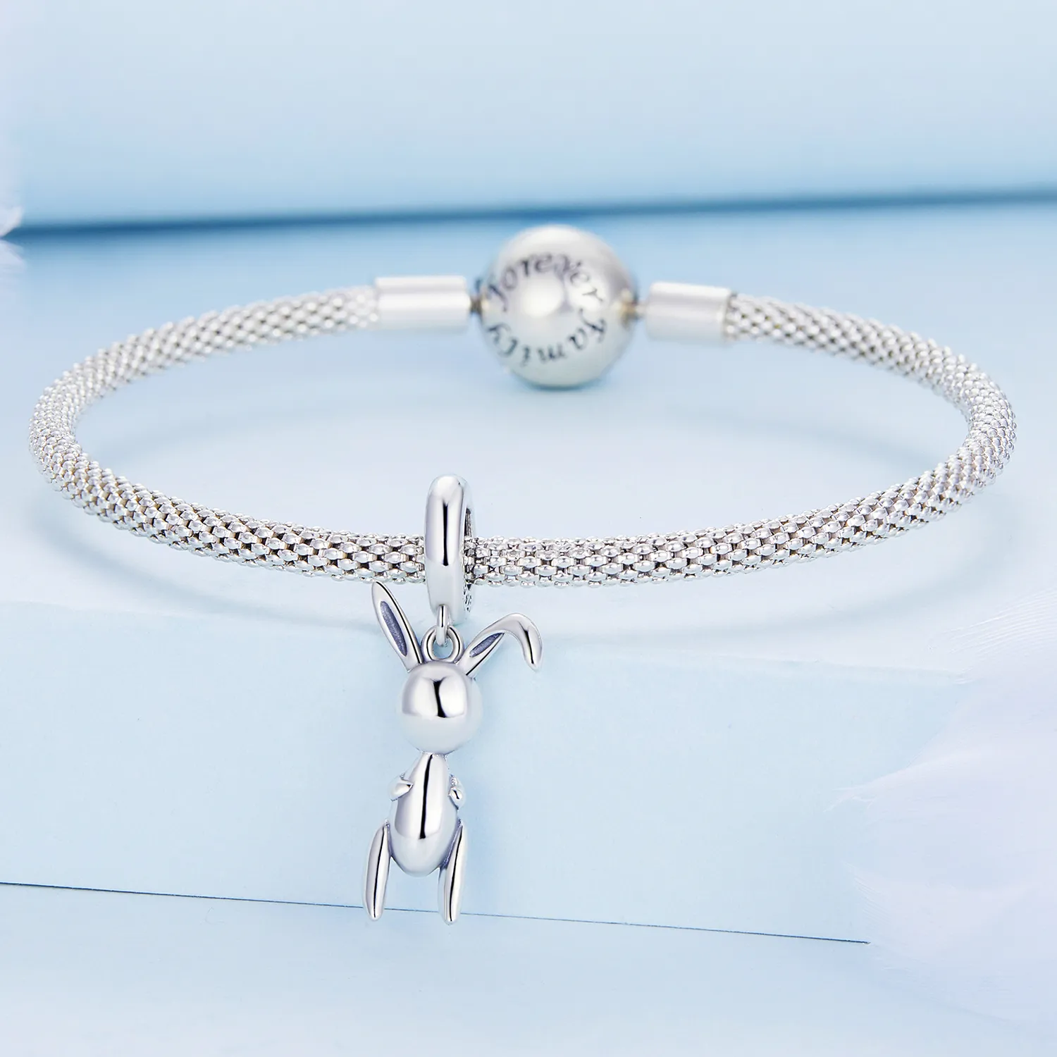 Pandora Style Balloon Bunny Dangle - BSC692
