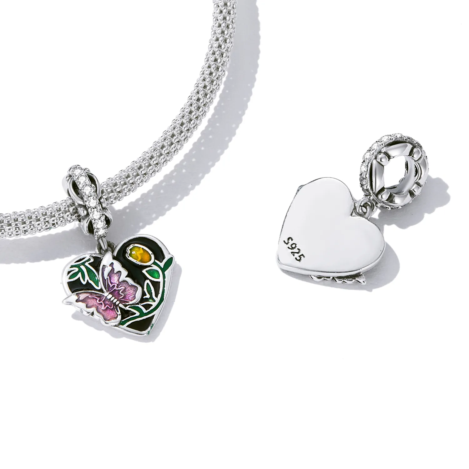 Pandora Style Butterfly Love Garden Dangle - SCC2248