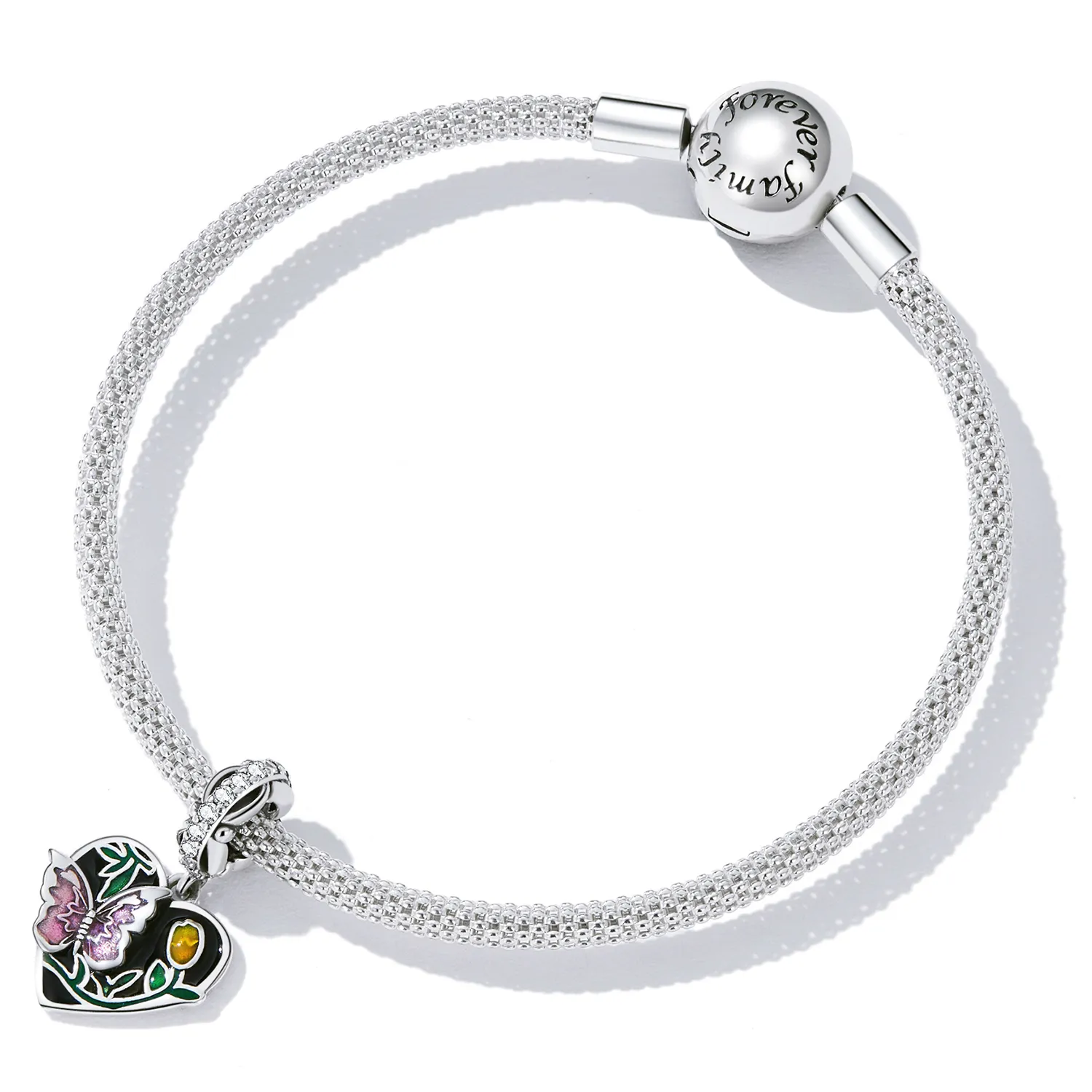Pandora Style Butterfly Love Garden Dangle - SCC2248