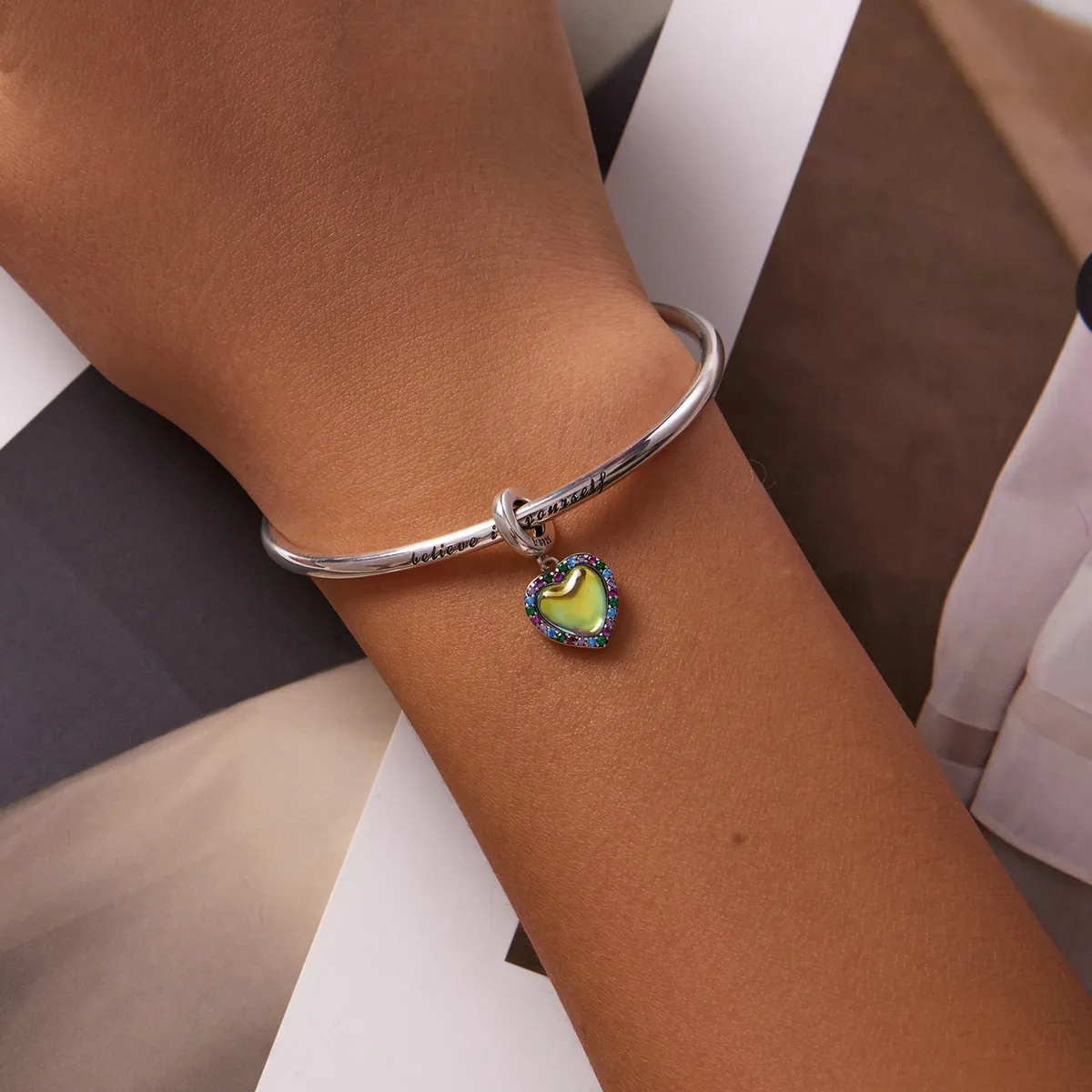 Pandora Style Colorful Love Dangle - SCC2166