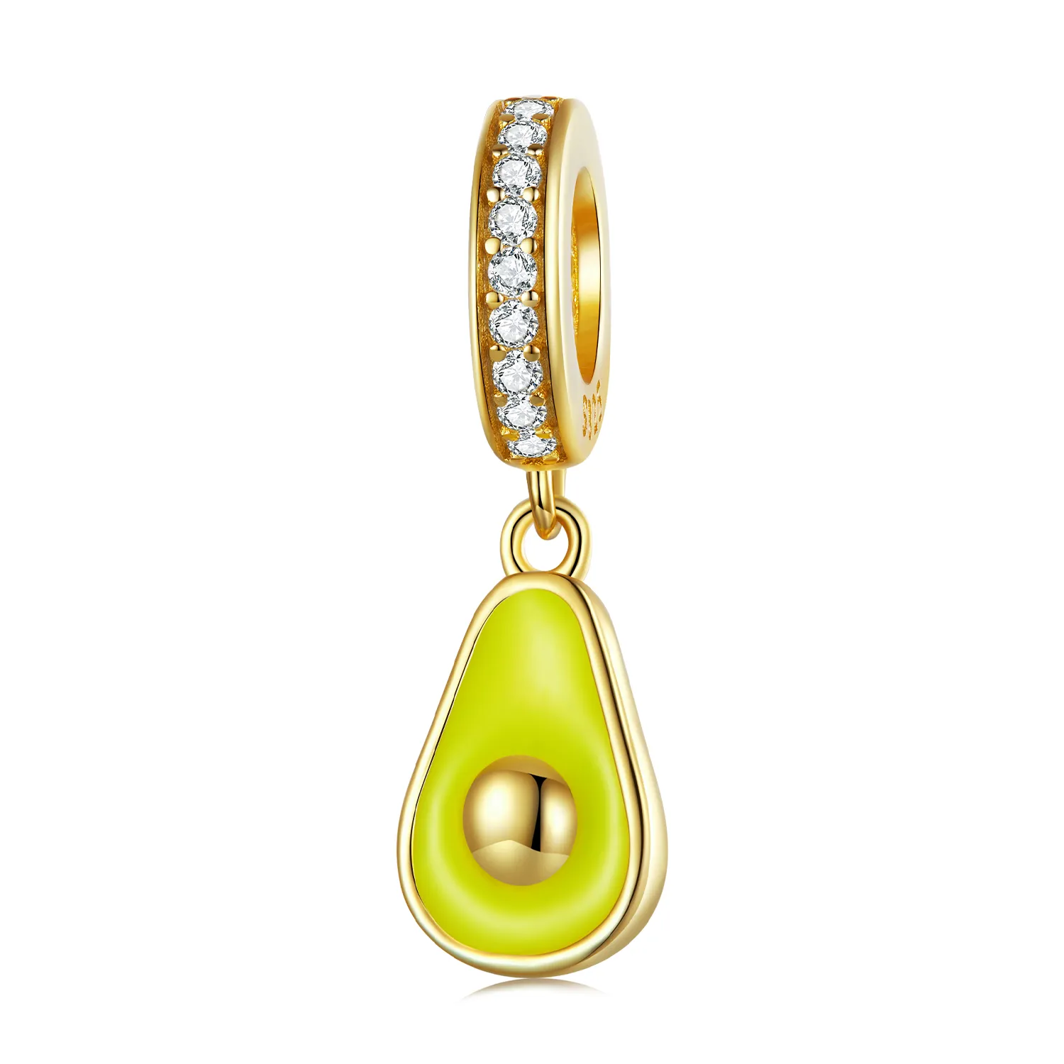 pandora style creamy avocado dangle bsc679