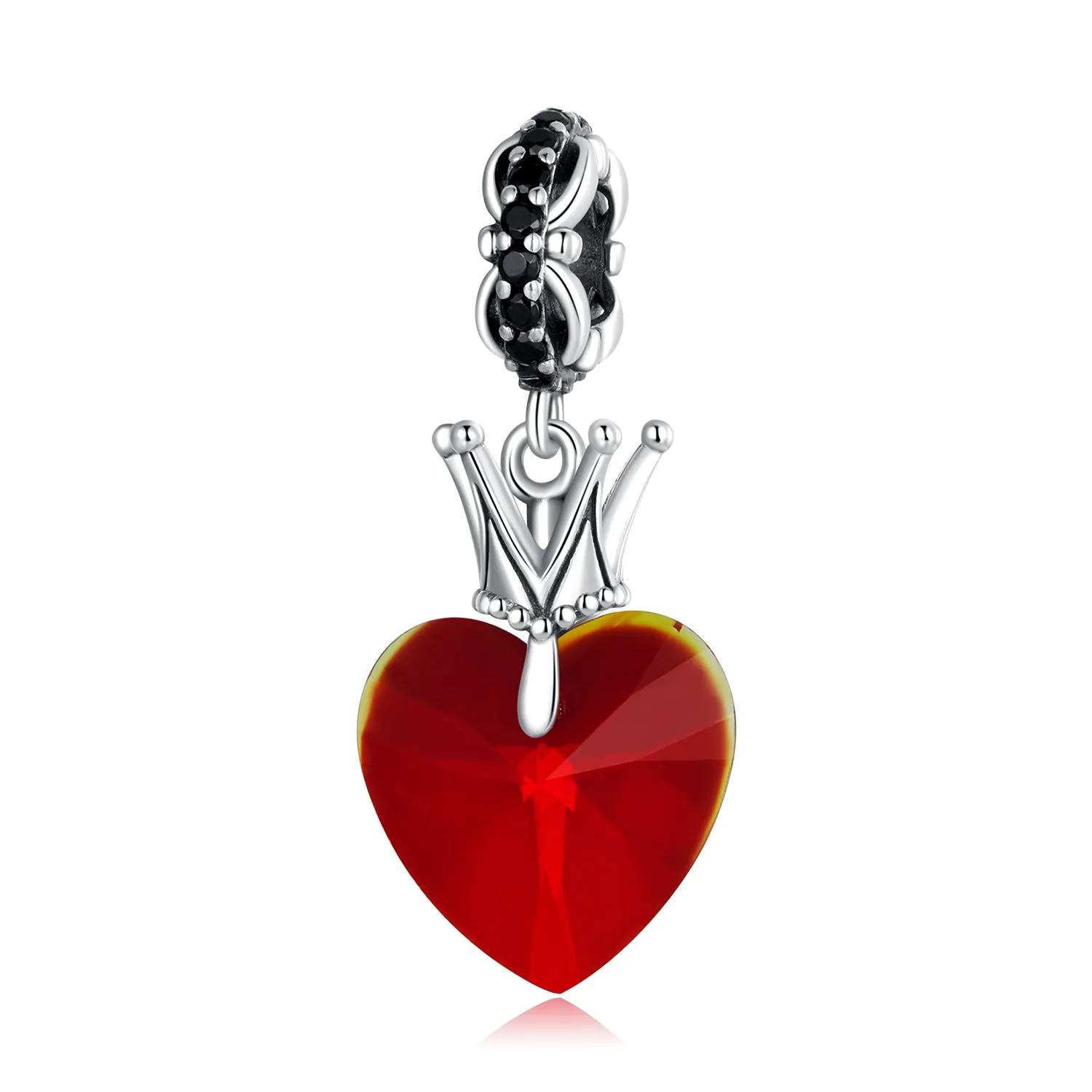 pandora style crown heart dangle scc2247