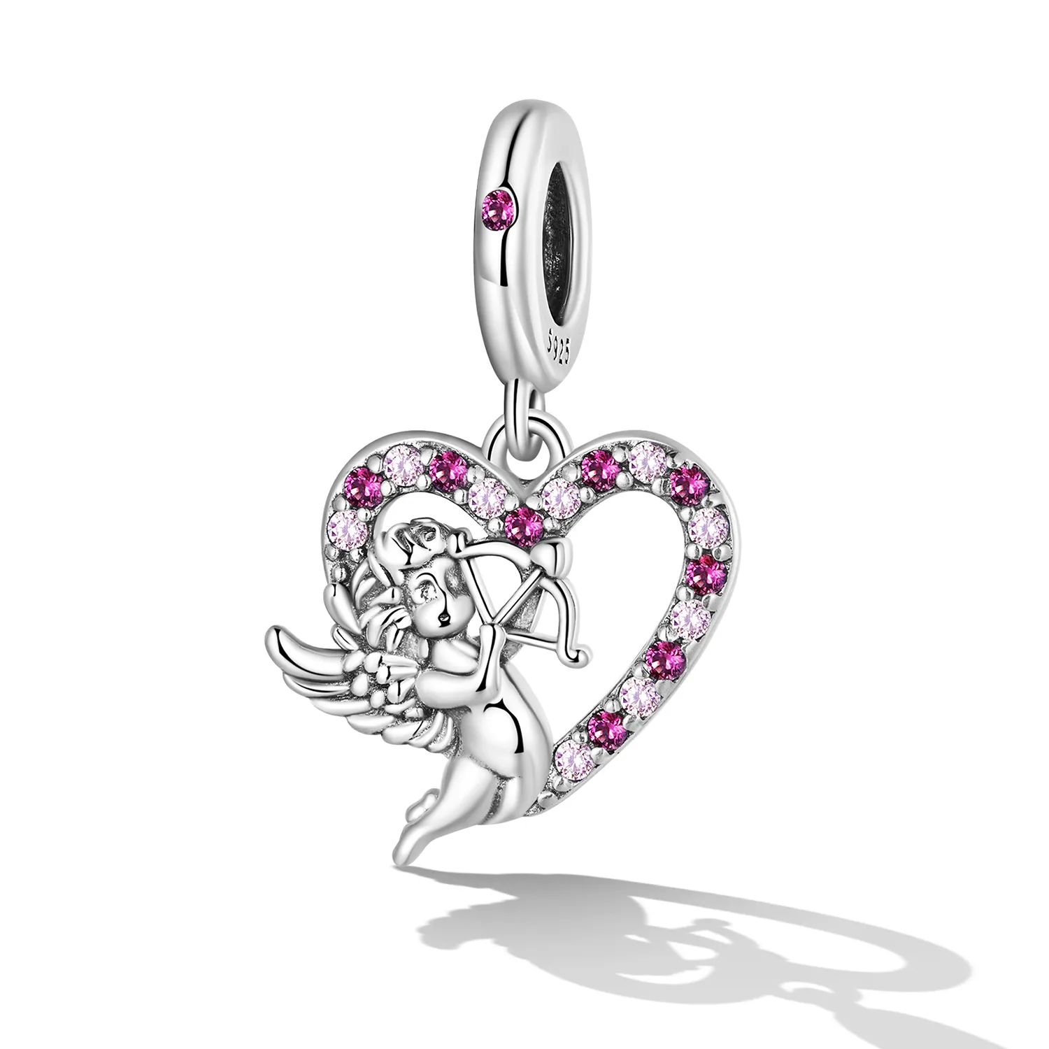 Pandora Style Cupid Heart Dangle - SCC2324