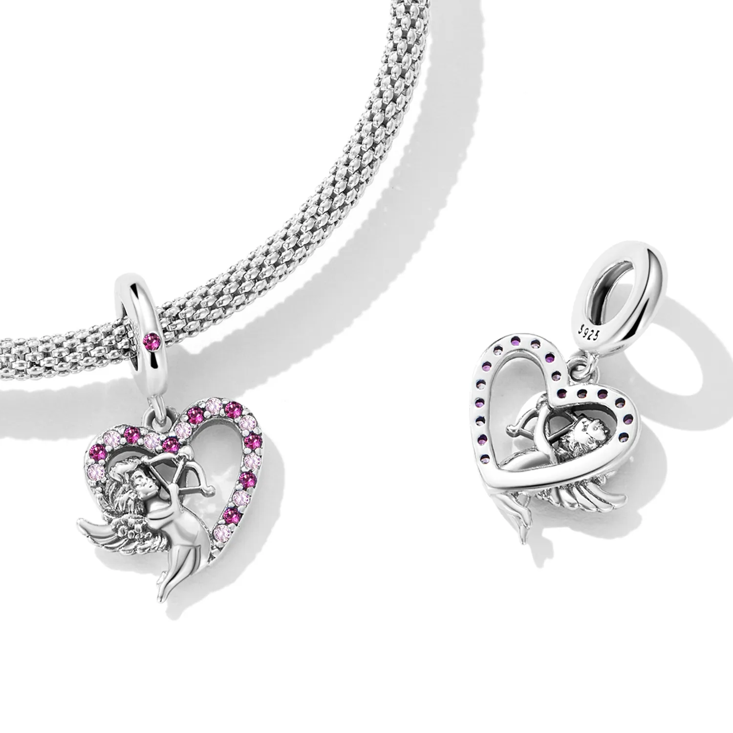 Pandora Style Cupid Heart Dangle - SCC2324