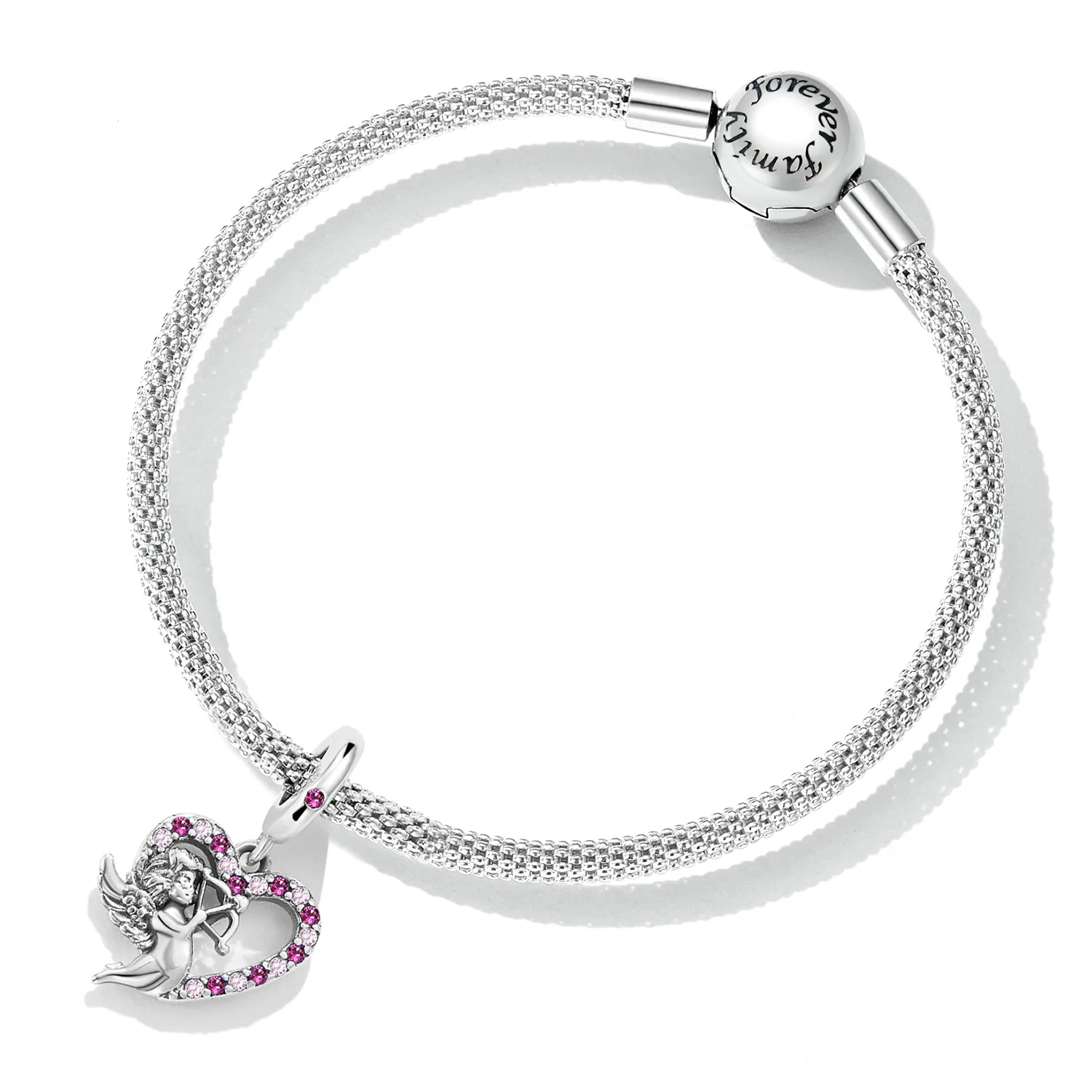 Pandora Style Cupid Heart Dangle - SCC2324