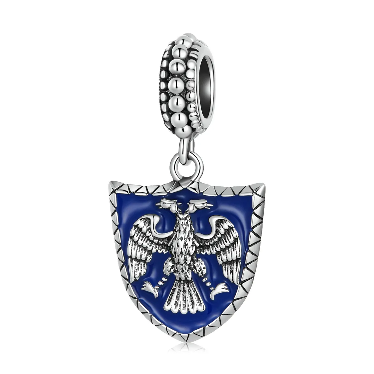 pandora style double headed eagle shield dangle scc2184