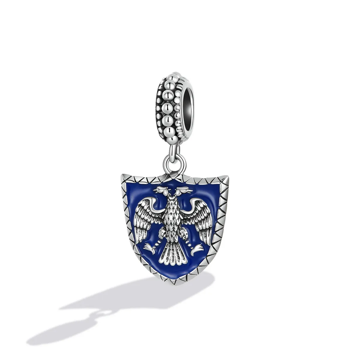 Pandora Style Double Headed Eagle Shield Dangle - SCC2184