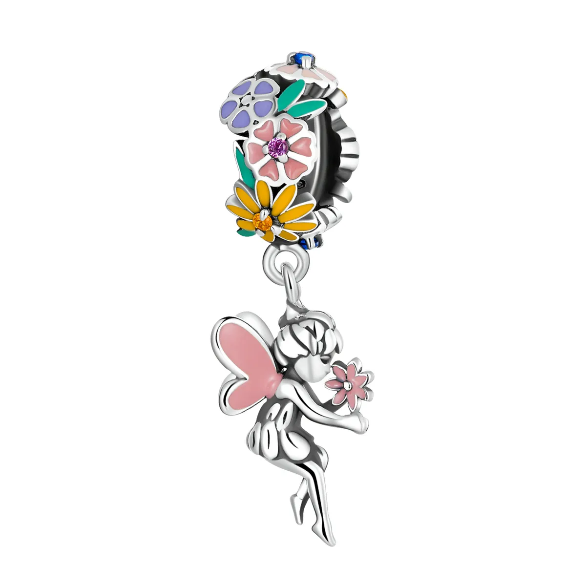 pandora style flower elf dangle bsc592