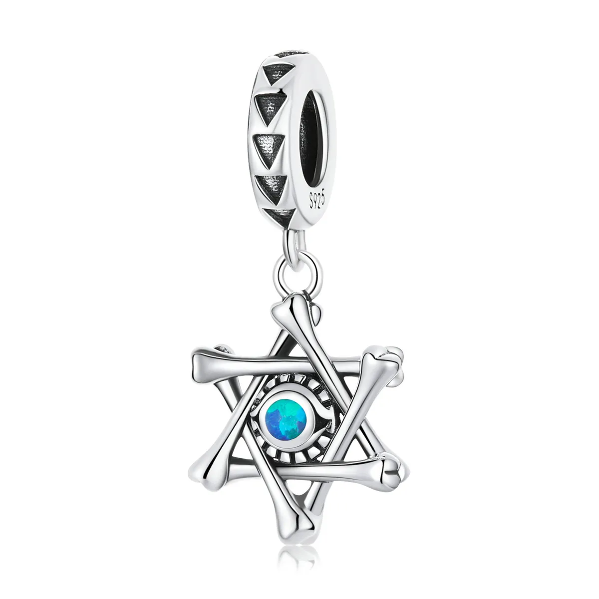pandora style hexagram devil eye dangle scc2174
