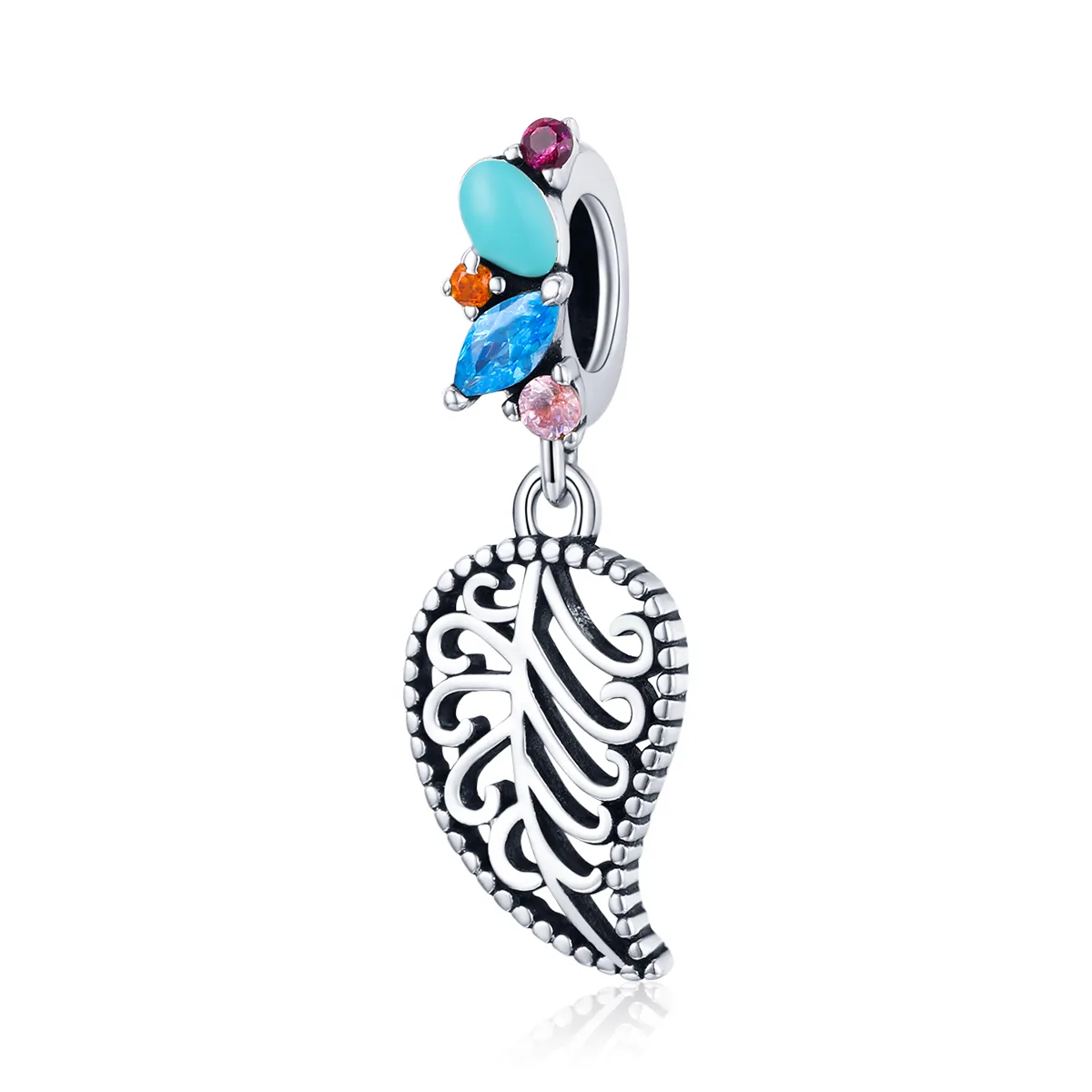 pandora style leaves dangle bsc455