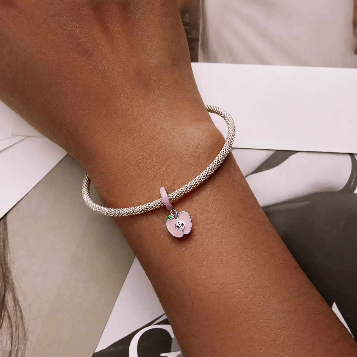 Pandora Style Little Apple Dangle - SCC2226
