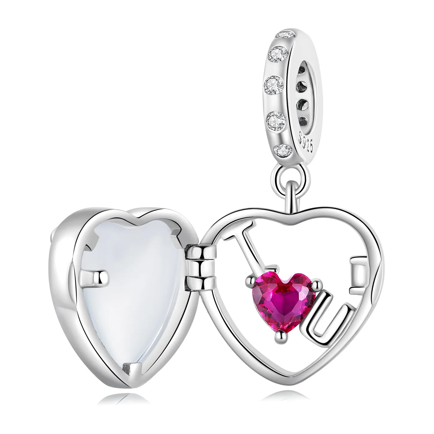 Pandora Style Locket I love you Dangle - BSC681