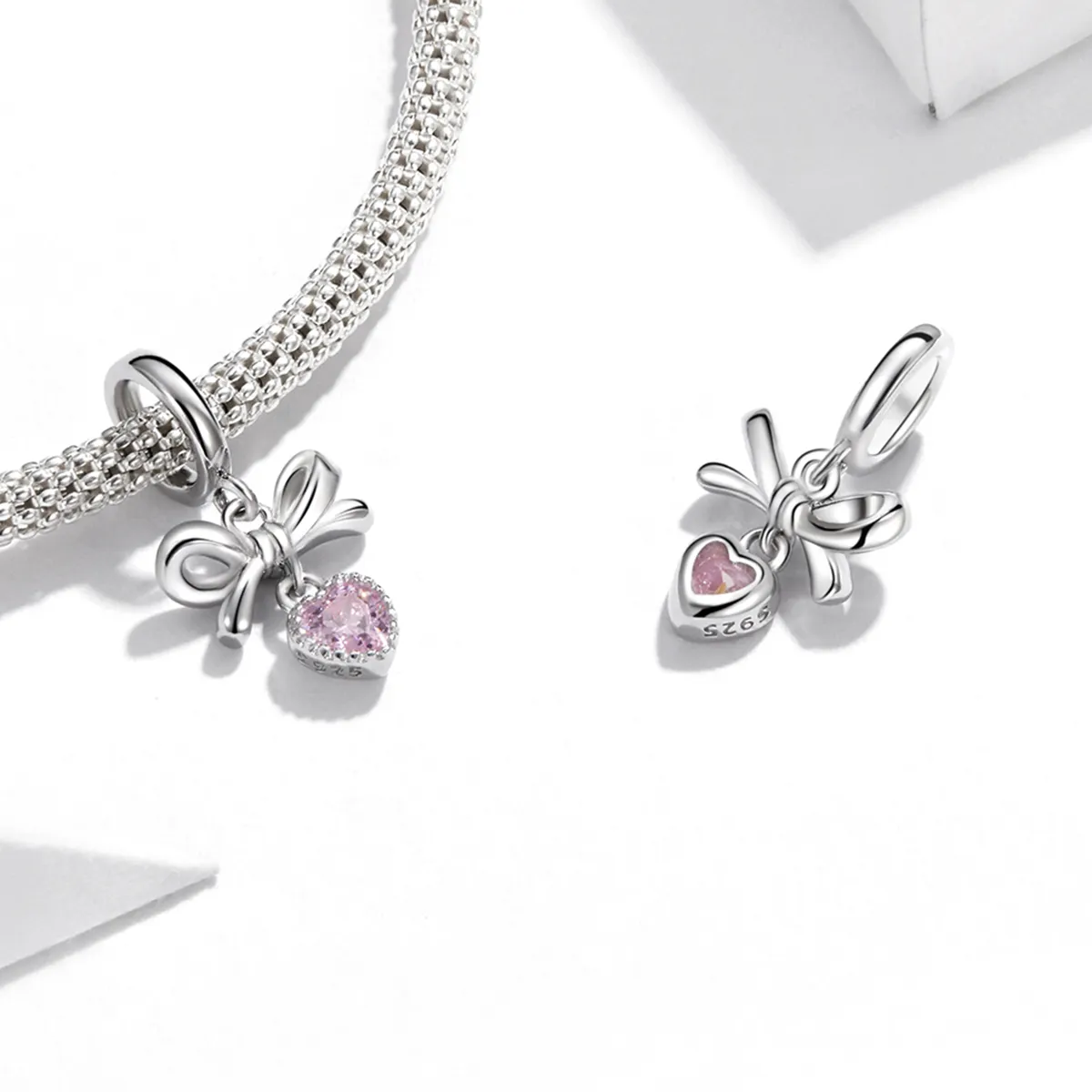 Pandora Style Love Bow Dangle - BSX001-L