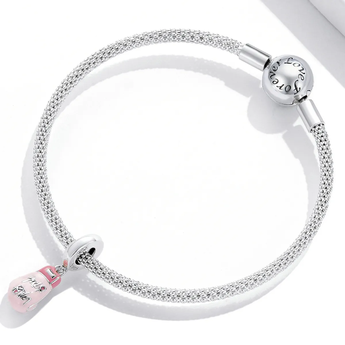 Pandora Style Pink Boxing Gloves Dangle - SCC2148