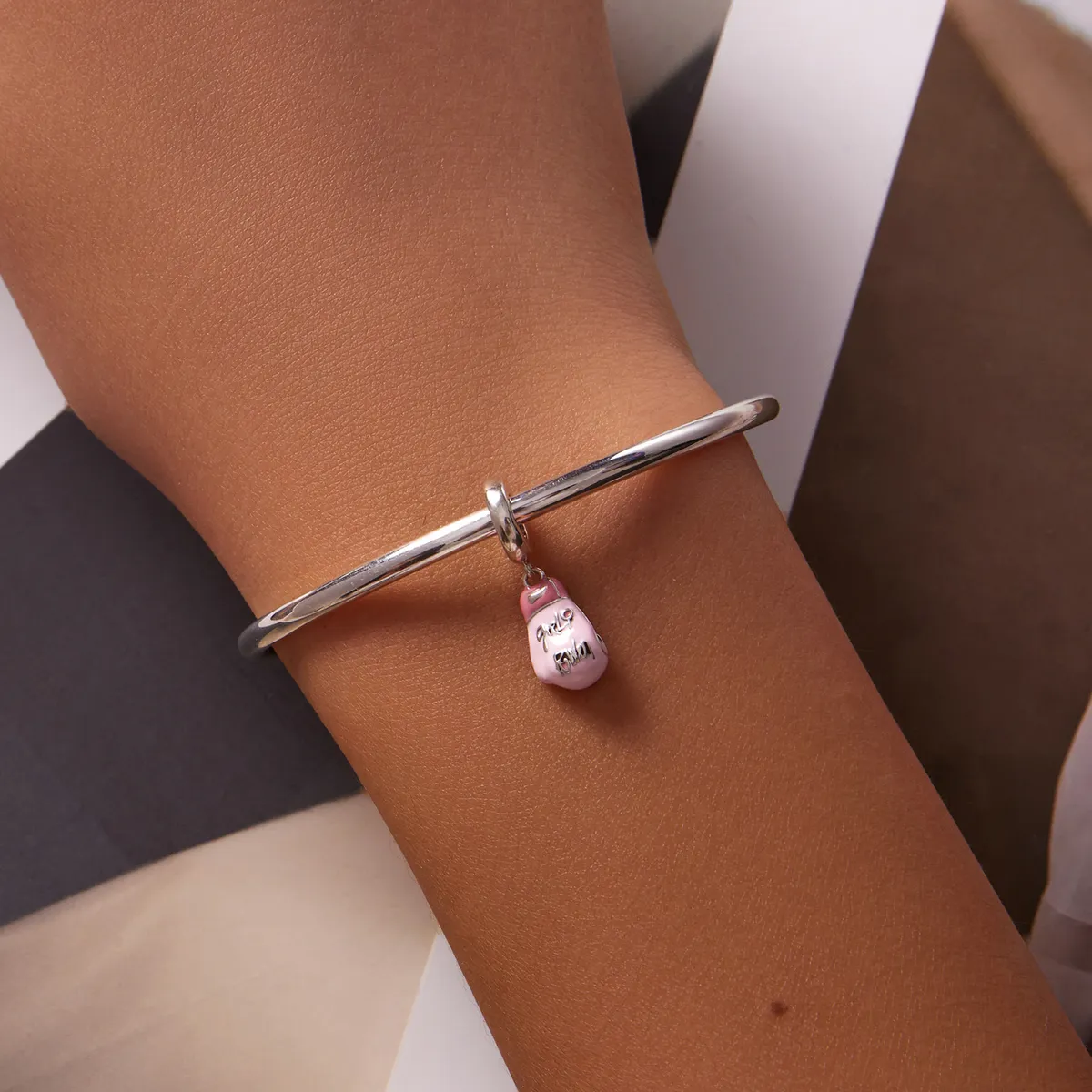 Pandora Style Pink Boxing Gloves Dangle - SCC2148