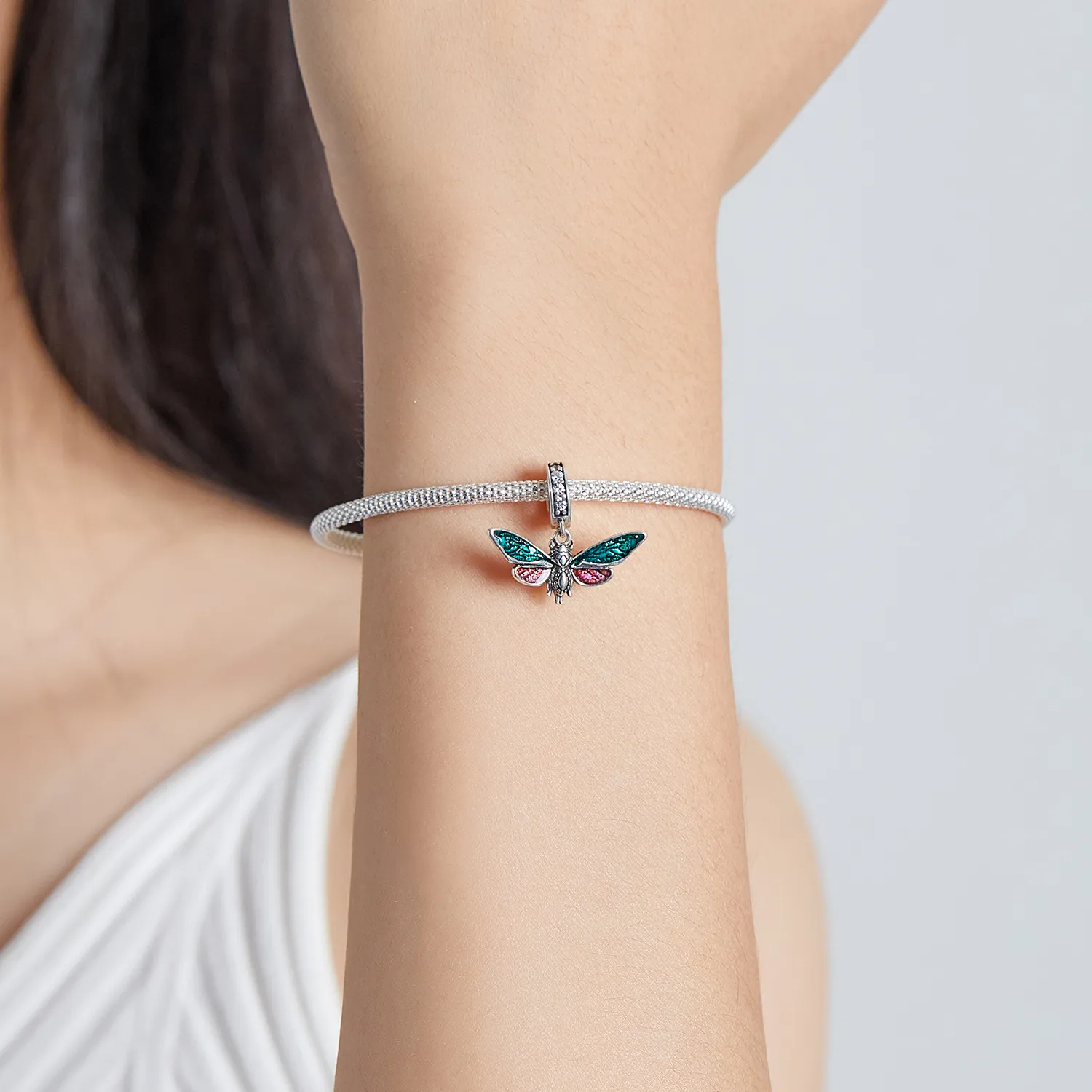 Pandora Style Retro Moth Dangle - SCC2034