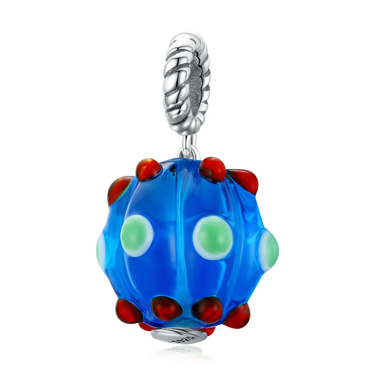 pandora style royal blue glass beads dangle scc1968