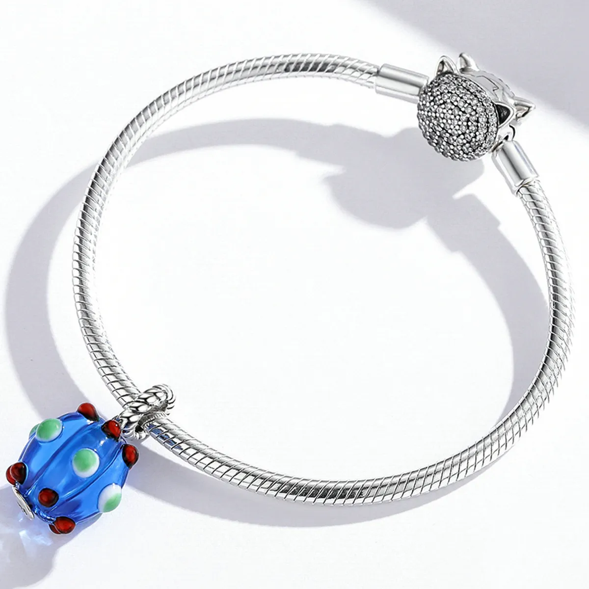 Pandora Style Royal Blue Glass Beads Dangle - SCC1968