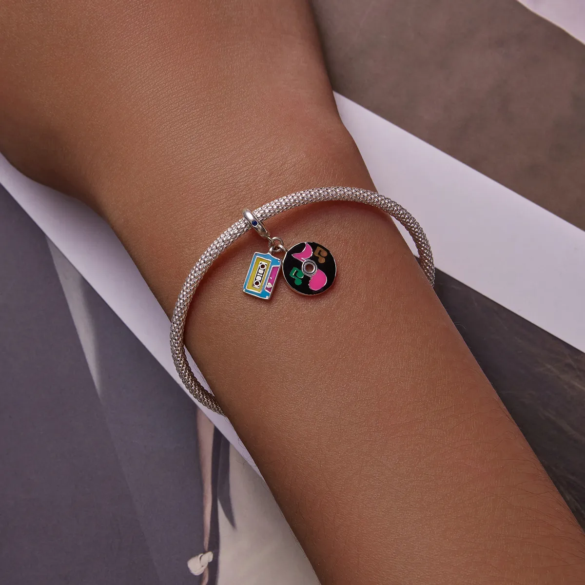 Pandora Style Tape and Record Dangle - SCC2219