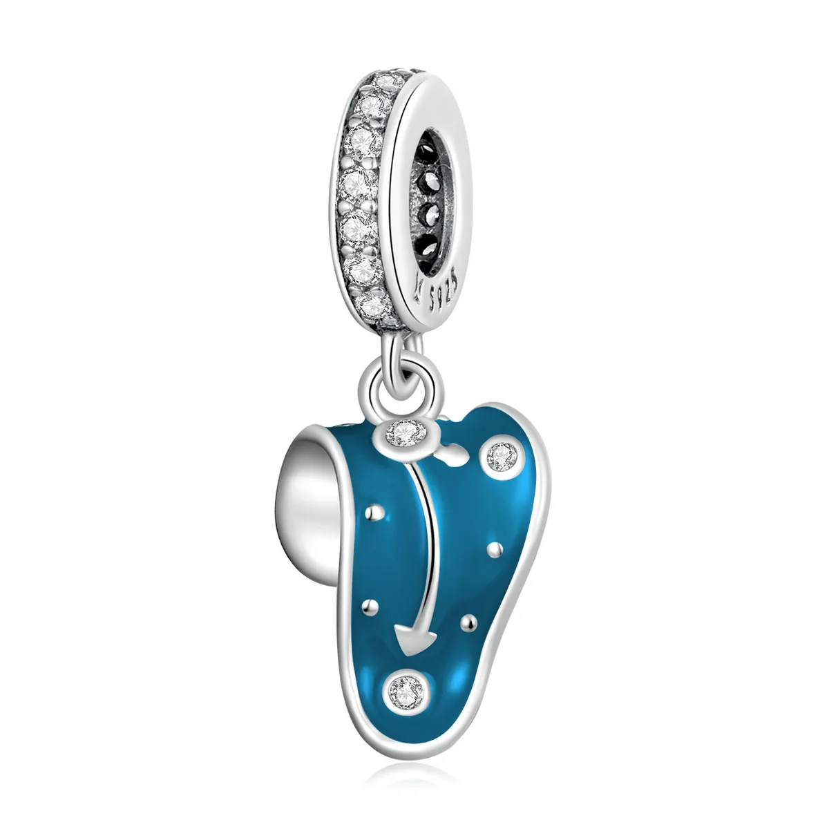 pandora style twisted clock dangle scc2080
