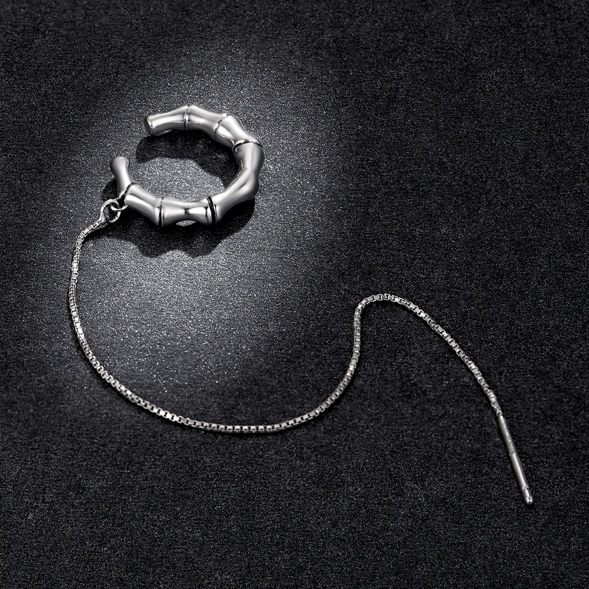 Pandora Style Silver Bamboo Ear clip - BSE511