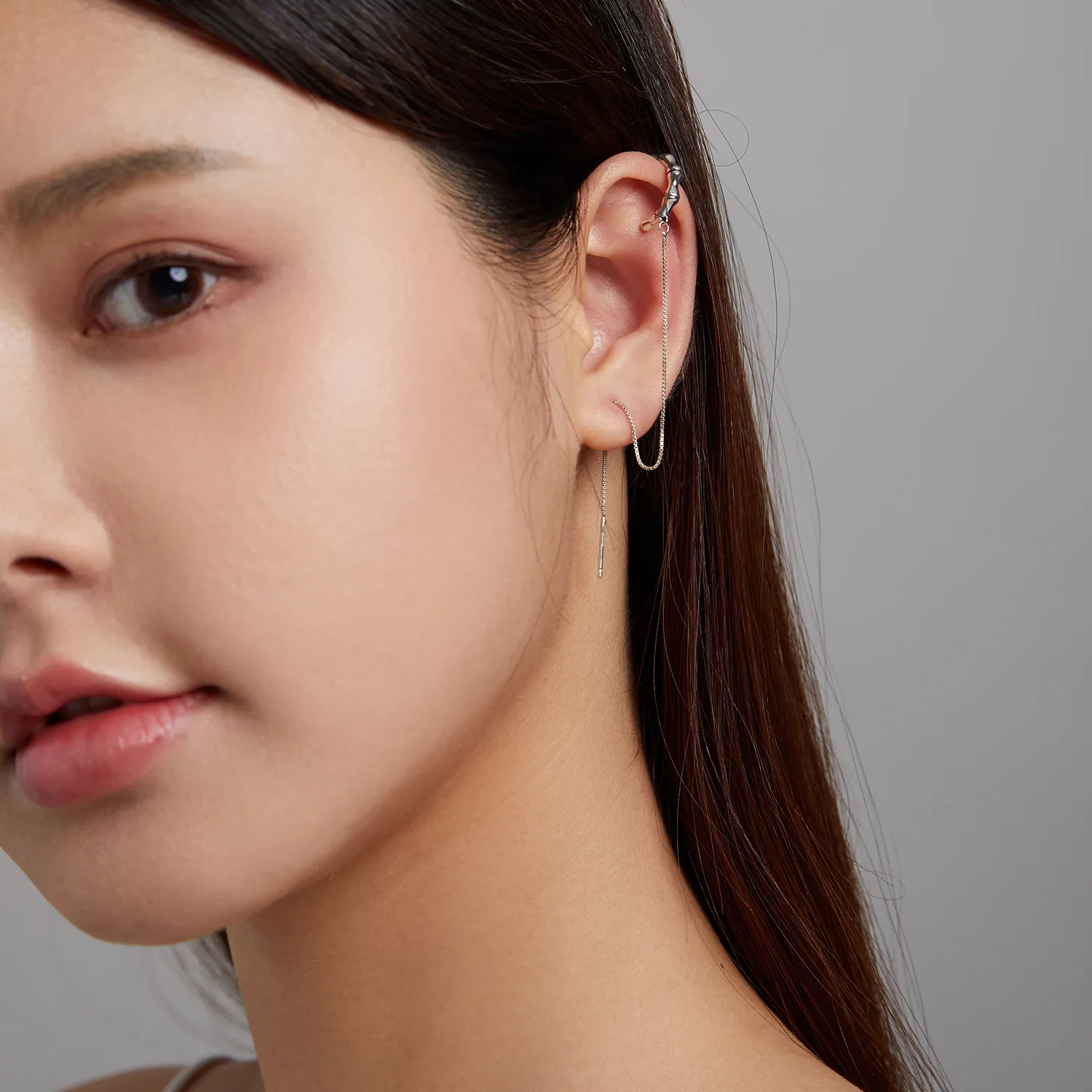 Pandora Style Silver Bamboo Ear clip - BSE511