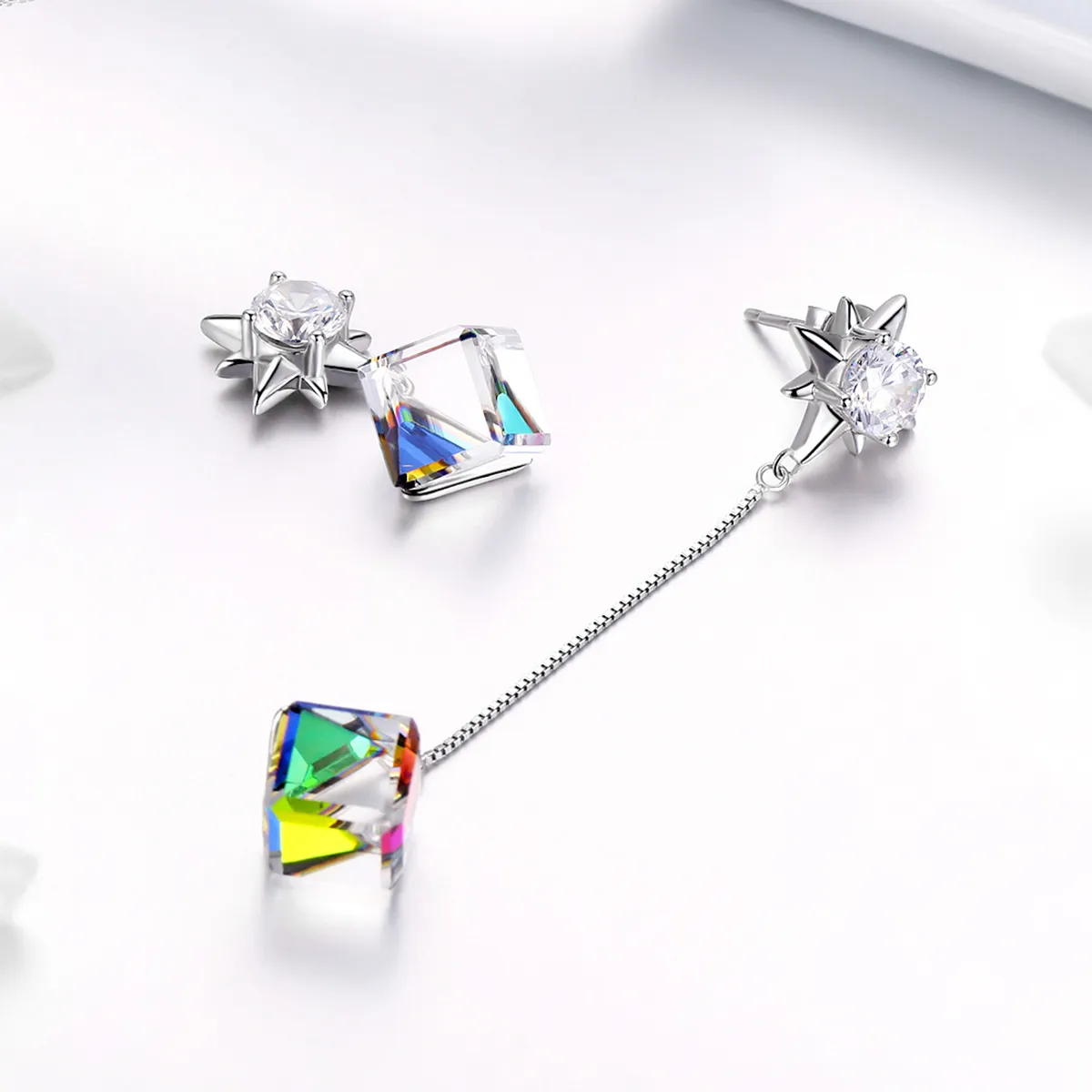 Pandora Style Aurora Love Hanging Earrings - SCE545