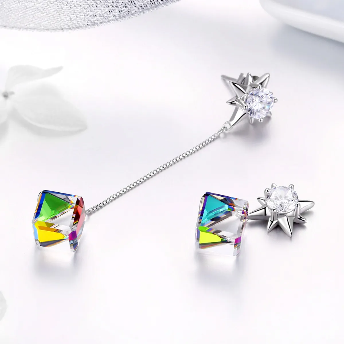 Pandora Style Aurora Love Hanging Earrings - SCE545