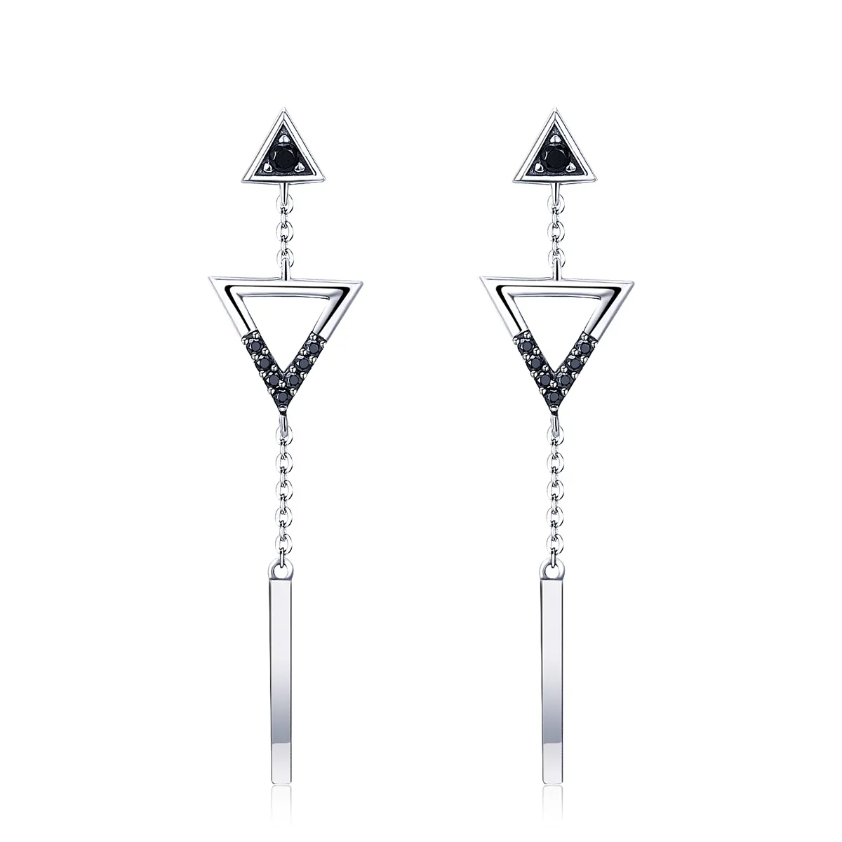 pandora style classical geometry hanging earrings vse144 a