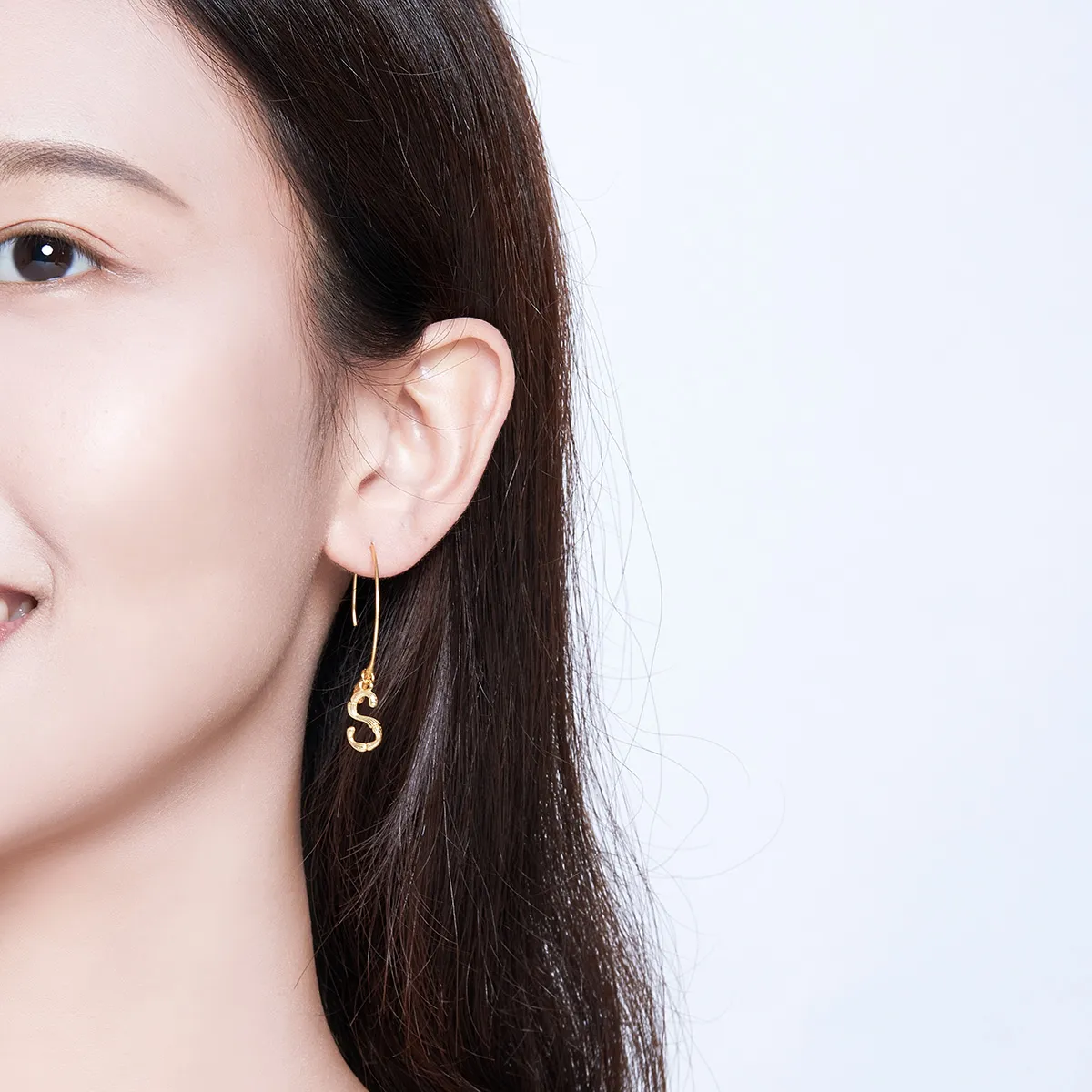 Pandora Style Letter A&S Hanging Earrings - SCE704